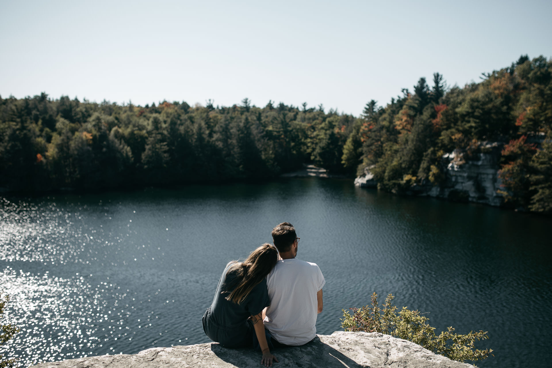 Fanny & Fabien Minnewaska Engagement in the Catskills by Jean-Laurent Gaudy Photography