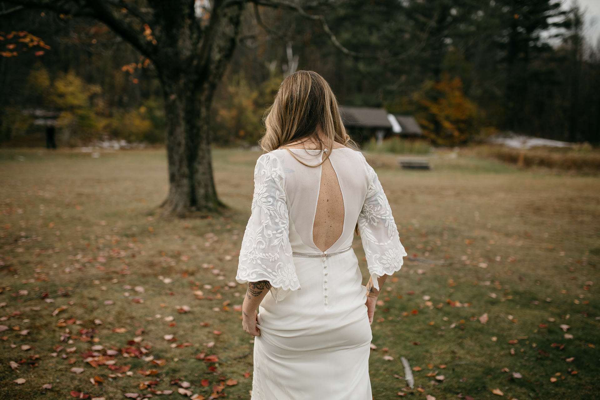 Robyn & Jim Catskills Fall Wedding at Foxfire Mountain House by Jean-Laurent Gaudy Photography