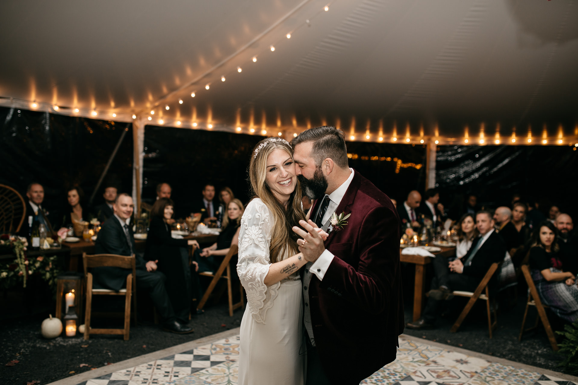 Robyn & Jim Catskills Fall Wedding at Foxfire Mountain House by Jean-Laurent Gaudy Photography