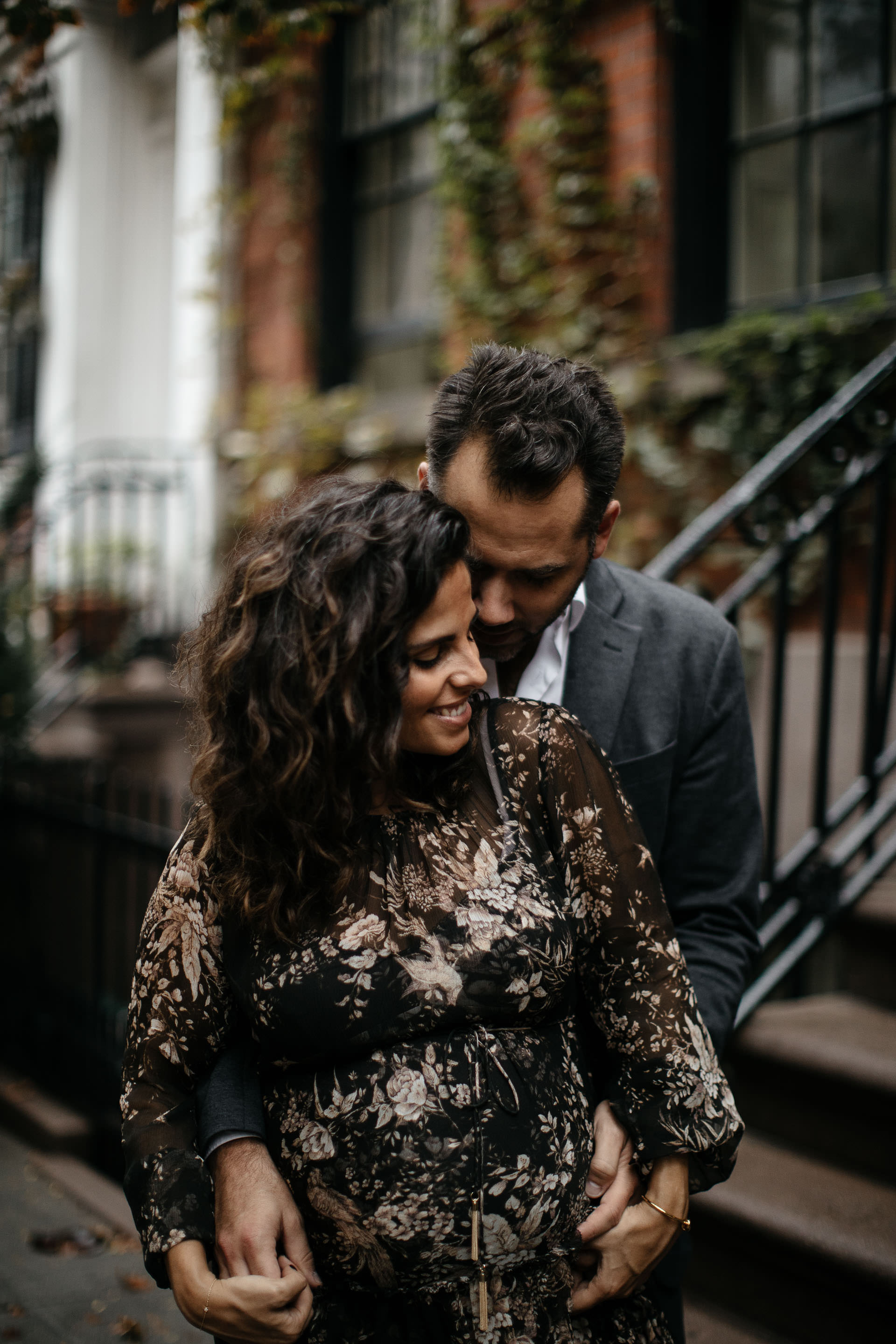 Rime Arodaki & Greg Finck Fall Engagement in West Village, New York City by Jean-Laurent Gaudy