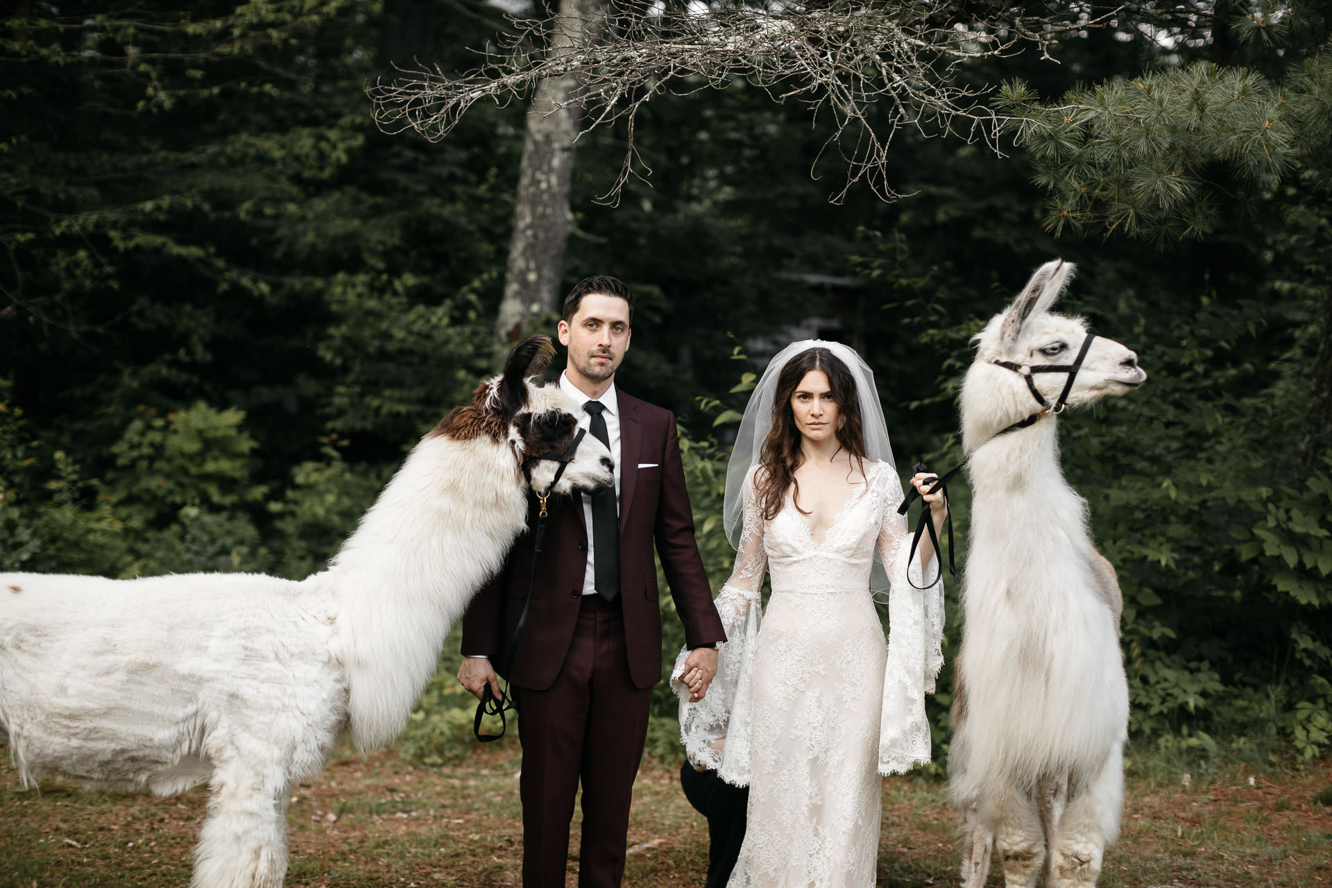 Rachel & David Boho Catskills wedding  at Foxfire Moutain House by Jean-Laurent Gaudy