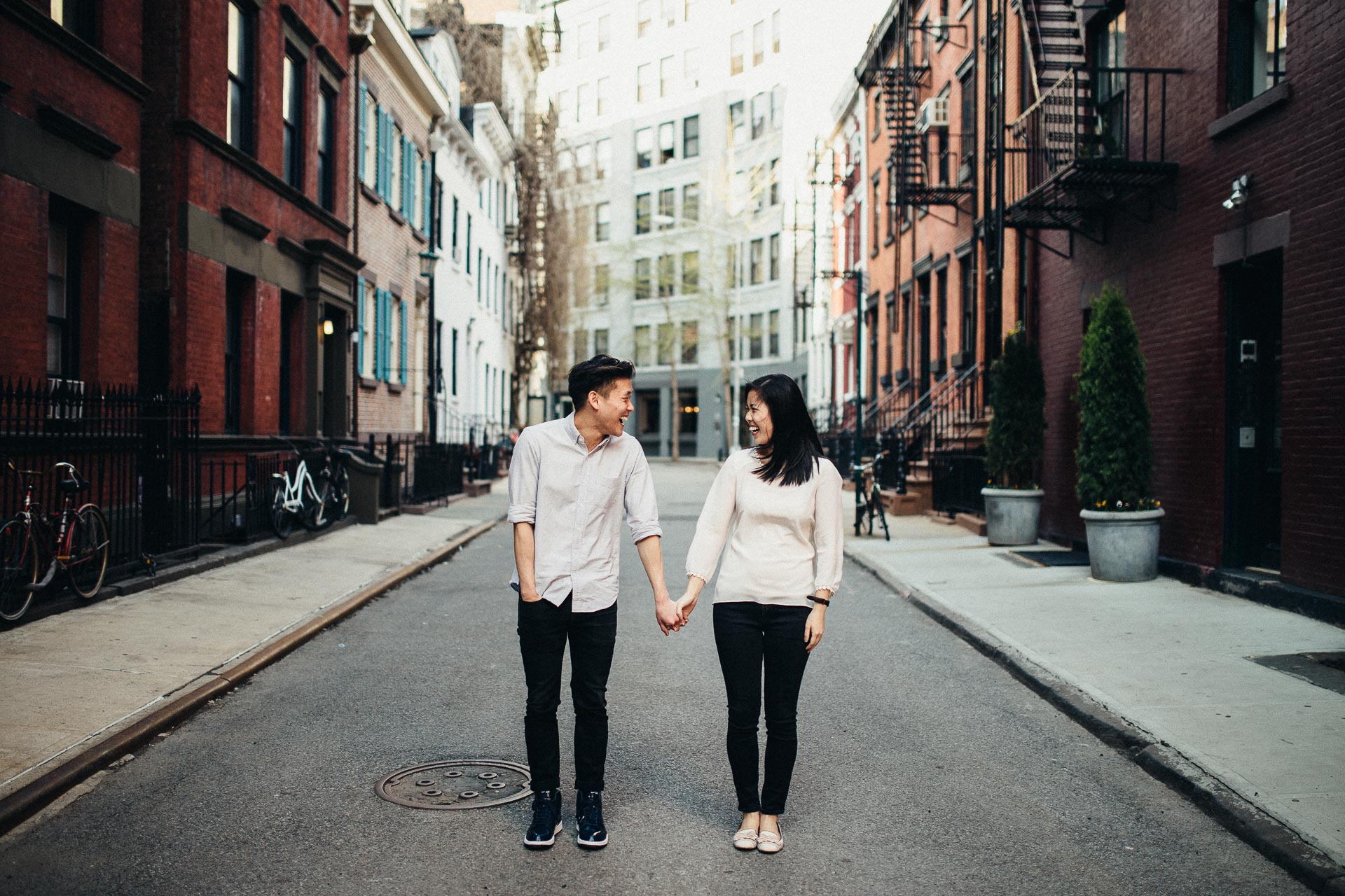 Jean & Mike Engagement Session in West Village, New York . Jean-Laurent Gaudy Photography