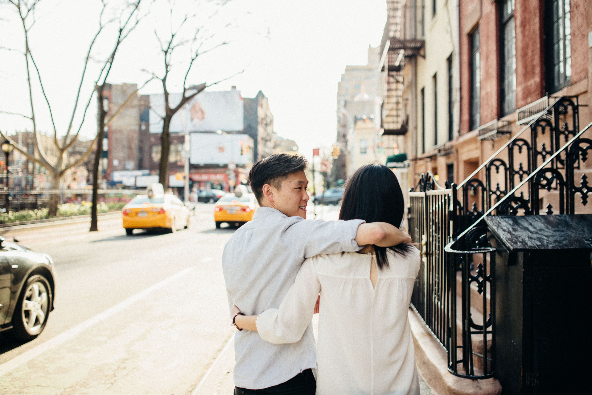 Jean & Mike Engagement Session in West Village, New York . Jean-Laurent Gaudy Photography