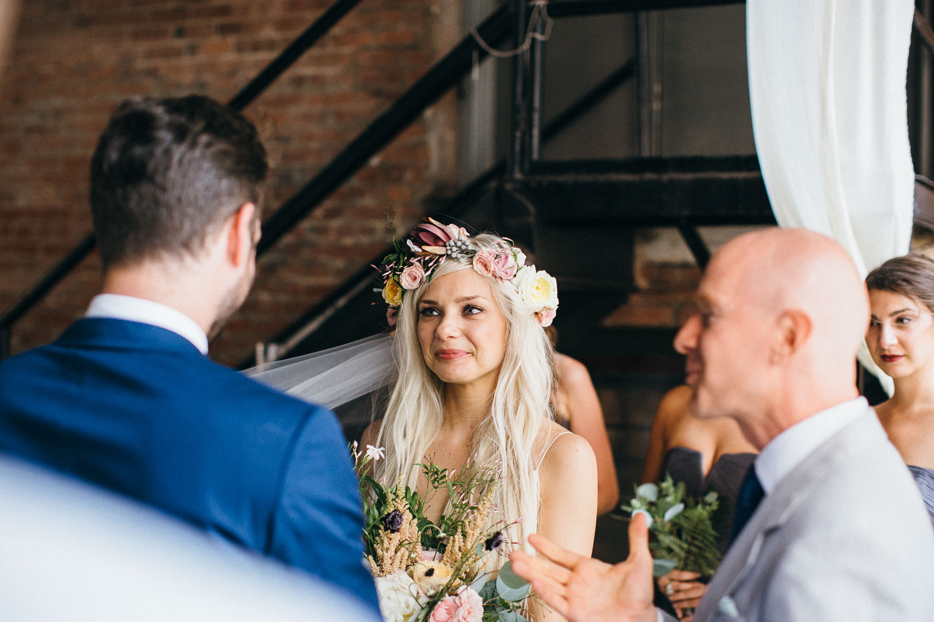 Maris & Brock Alternative Brooklyn Wedding By Jean-Laurent Gaudy Photography