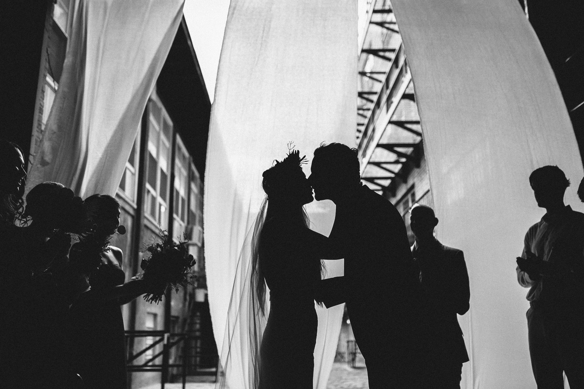 Maris & Brock Alternative Brooklyn Wedding By Jean-Laurent Gaudy Photography