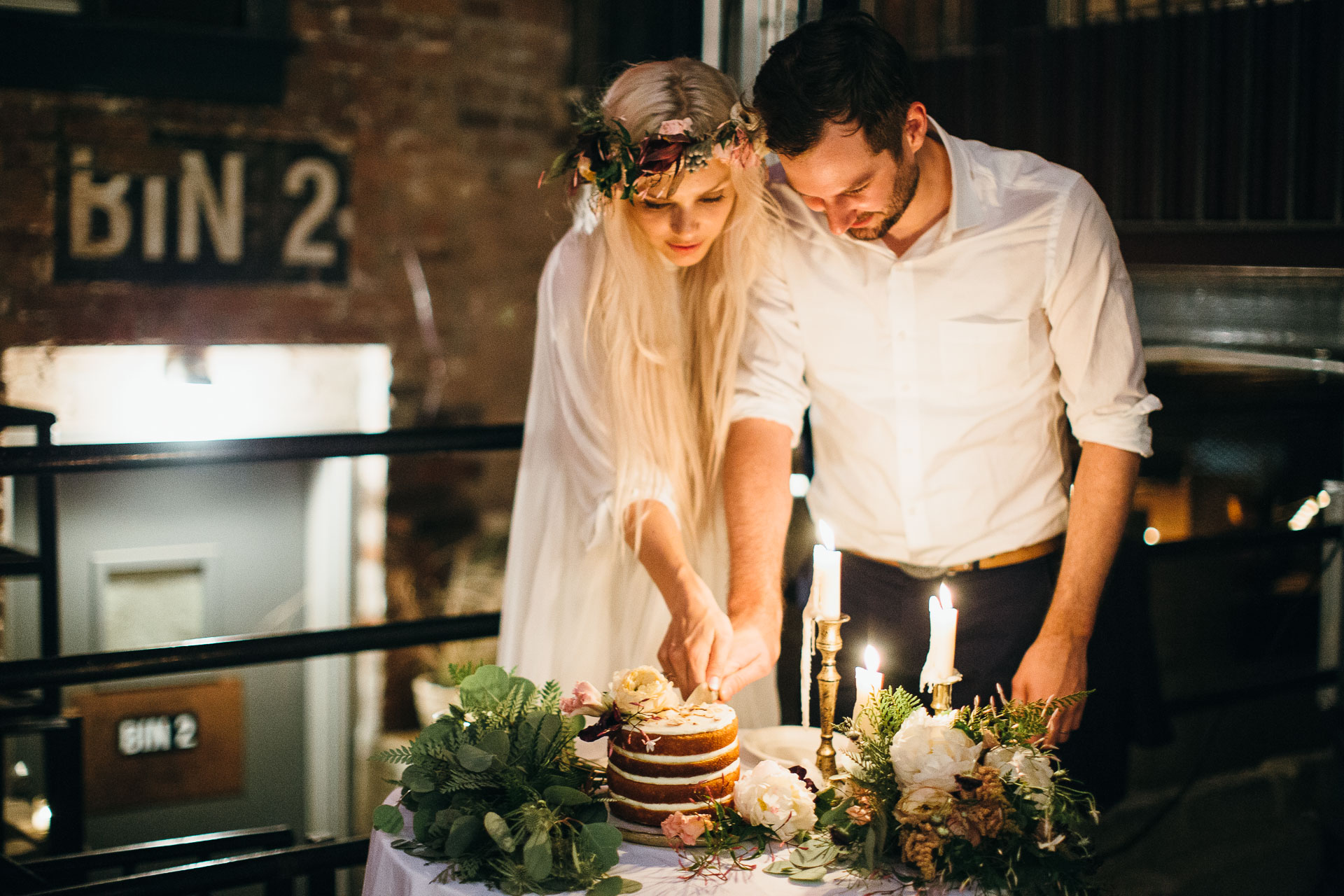 Maris & Brock Alternative Brooklyn Wedding By Jean-Laurent Gaudy Photography