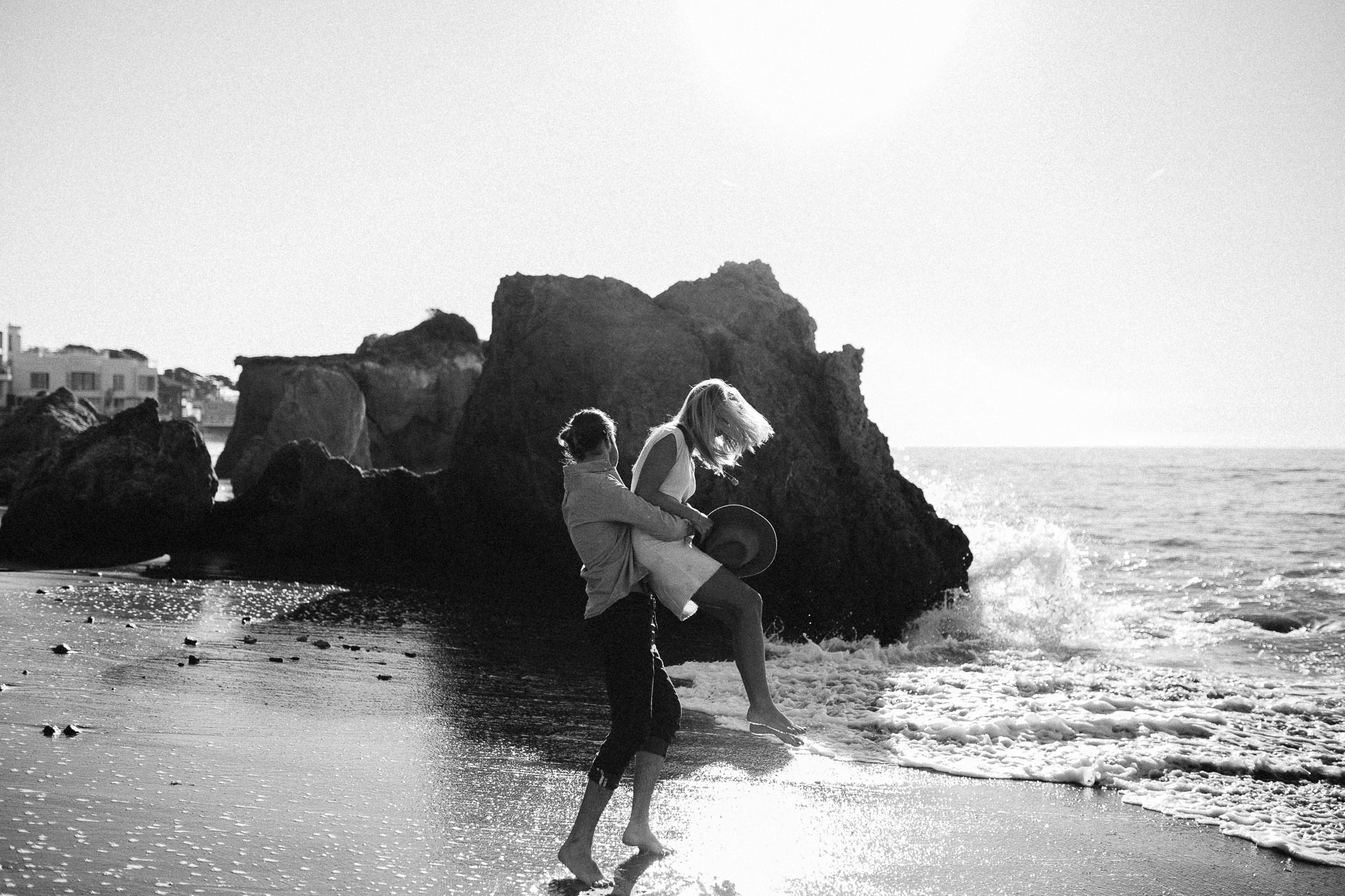 Carley & Jake El Matador Beach Engagement by Jean-Laurent Gaudy Photography