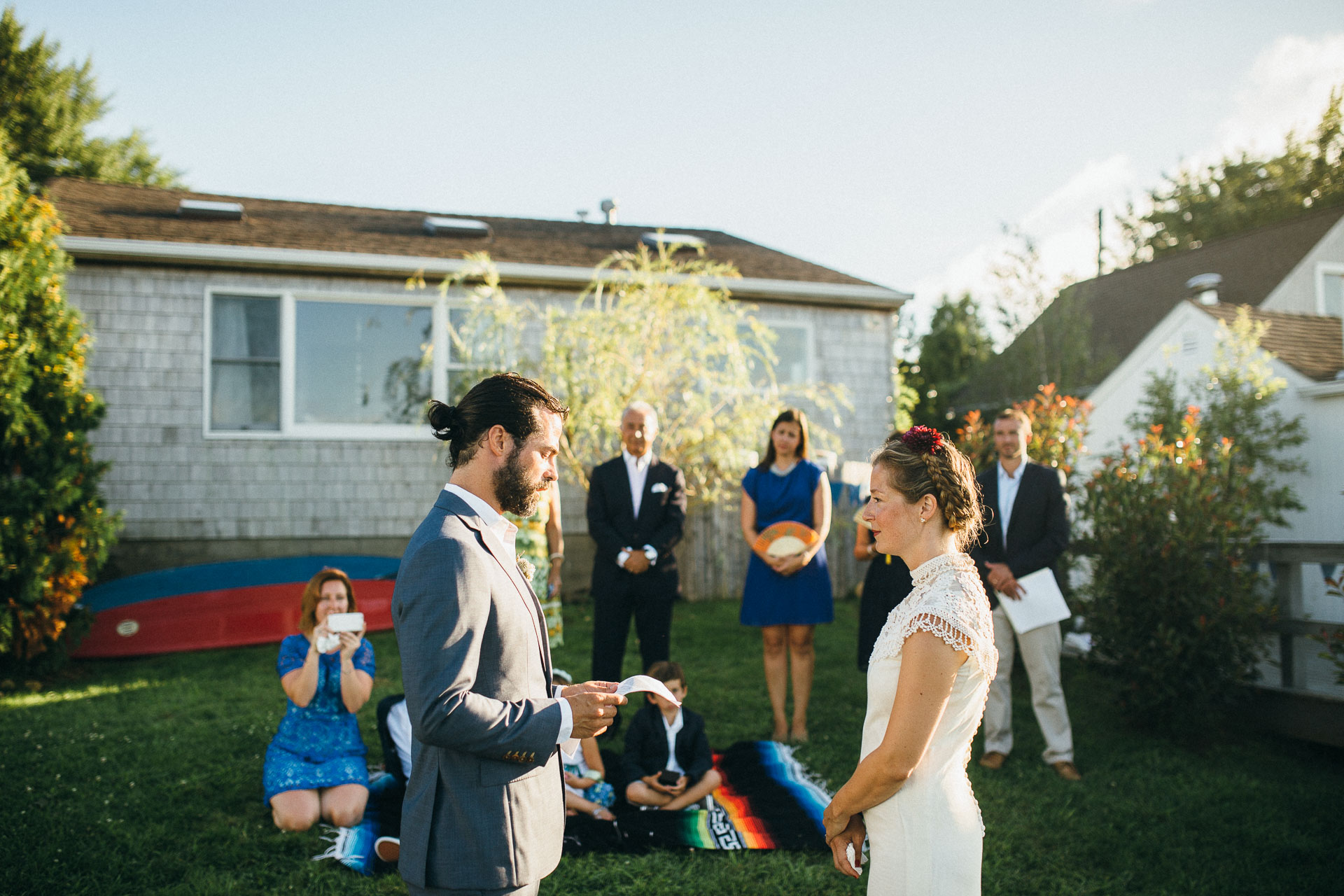 Filiz & Greg Montauk Intimate Wedding by Jean-Laurent Gaudy Photography