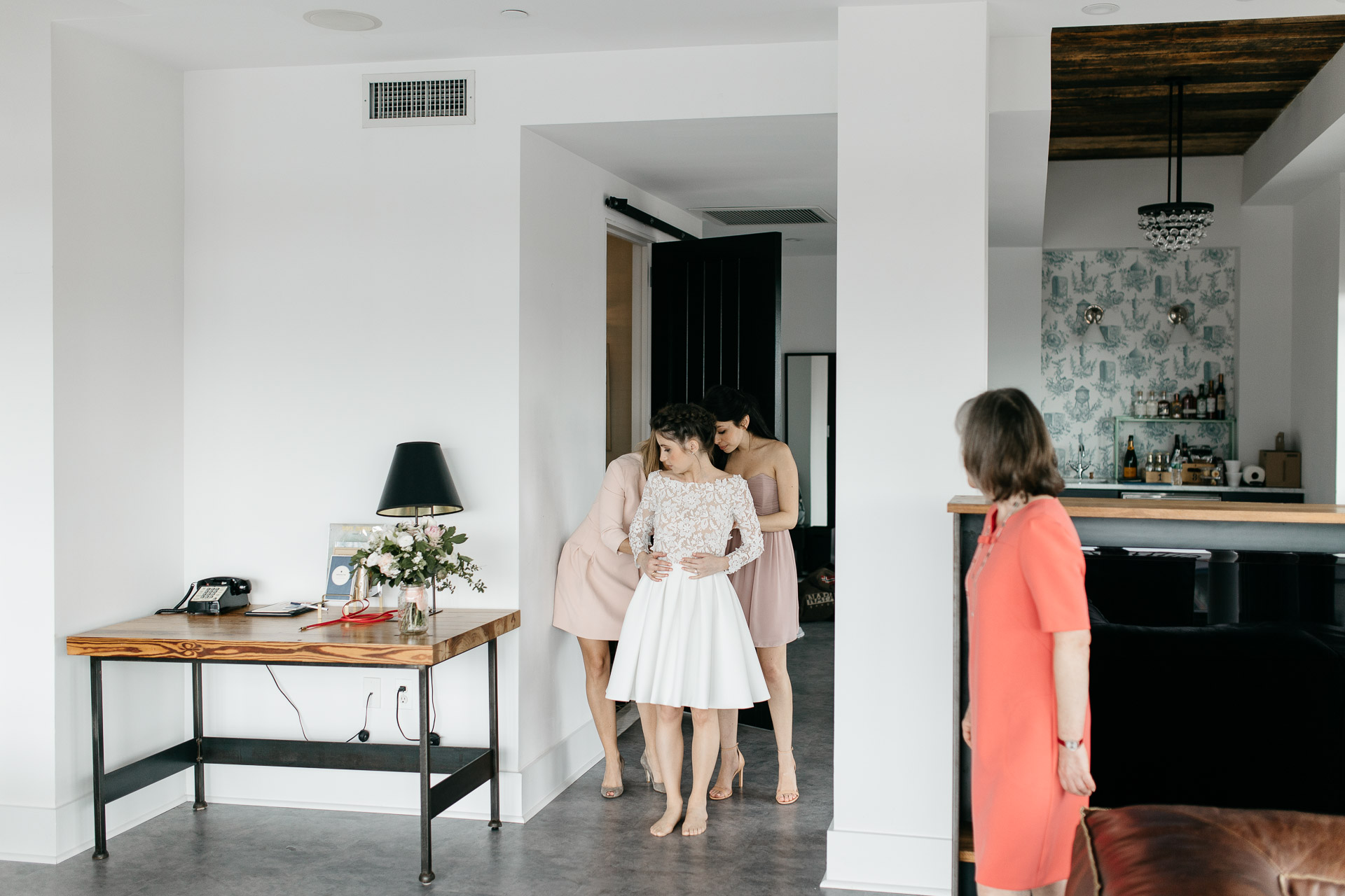 Wythe Hotel Intimate wedding by Jean-Laurent Gaudy Photography