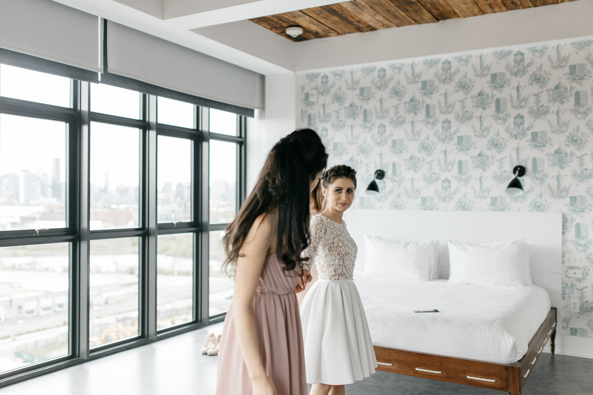 Wythe Hotel Intimate wedding by Jean-Laurent Gaudy Photography