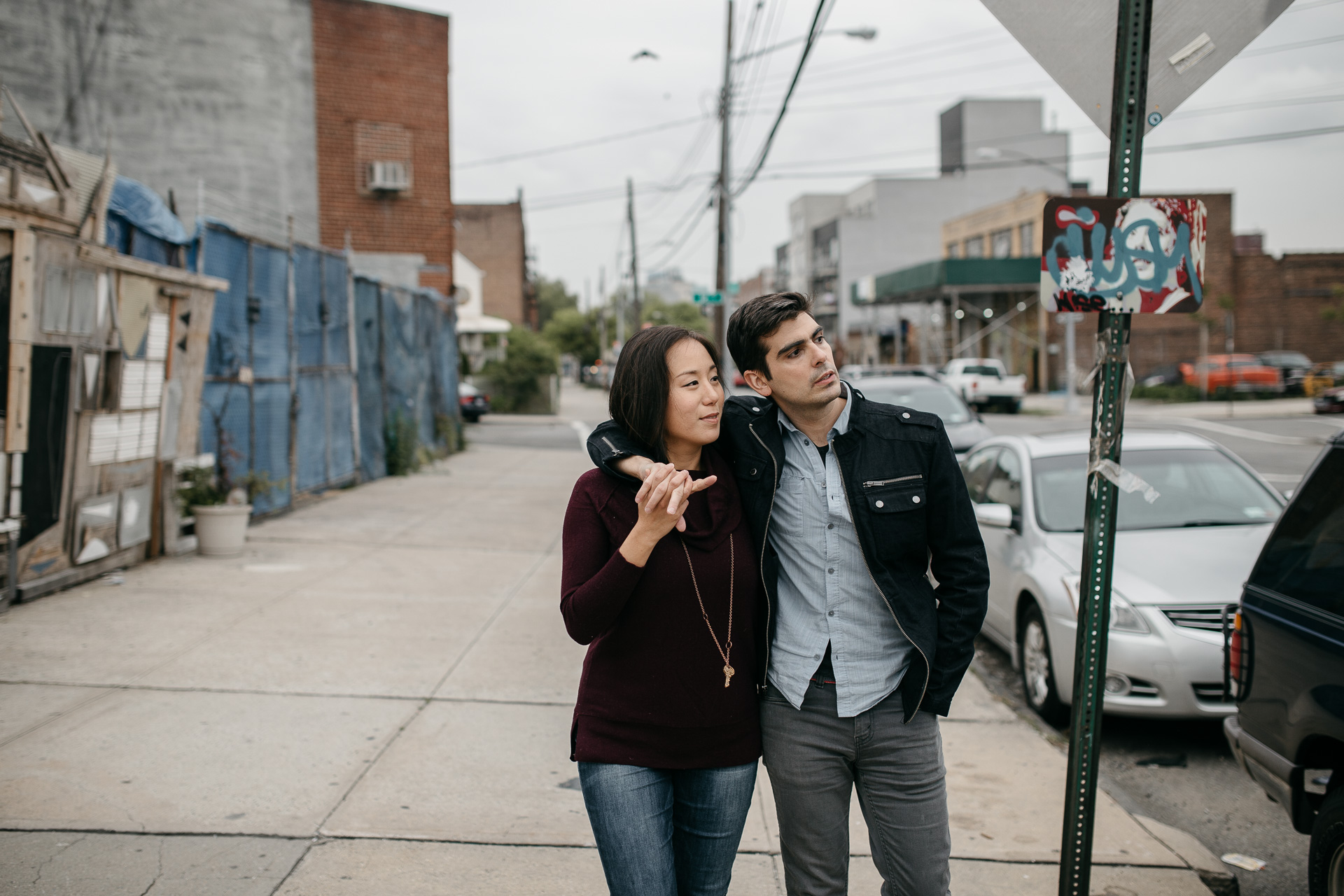 Astoria Engagement in New York by Jean-Laurent Gaudy Photography