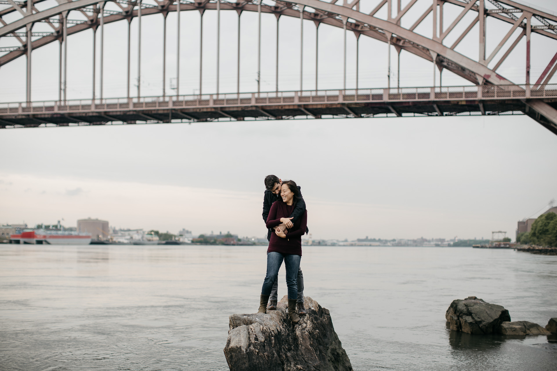 Astoria Engagement in New York by Jean-Laurent Gaudy Photography
