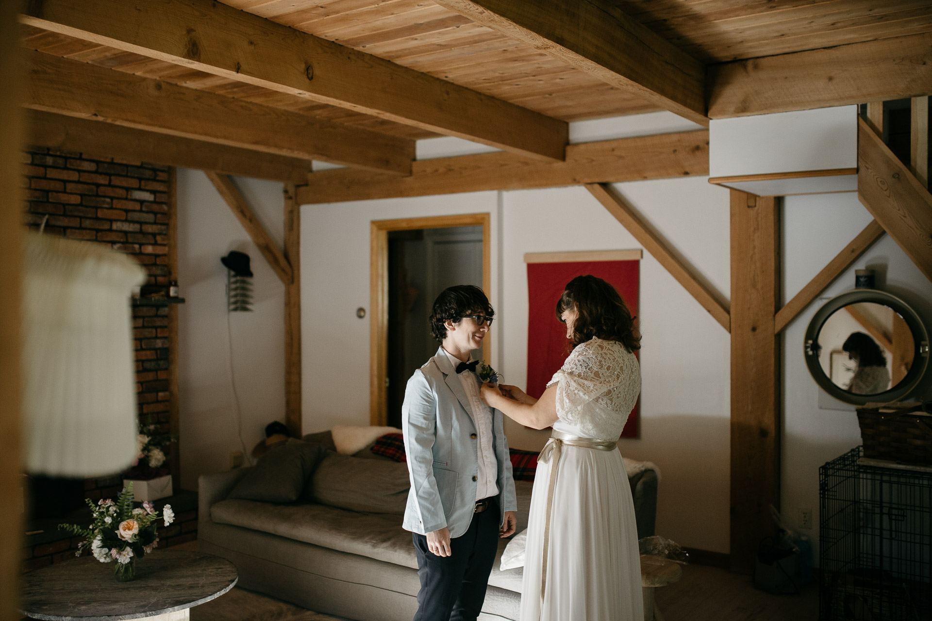 Same Sex Intimate Elopement In the Catskills Mountains by Jean-Laurent Gaudy Photography