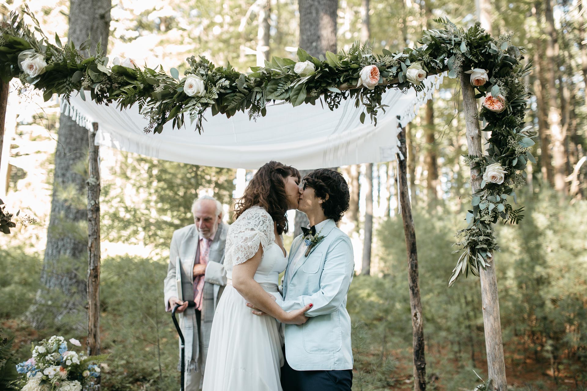 Same Sex Intimate Elopement In the Catskills Mountains by Jean-Laurent Gaudy Photography