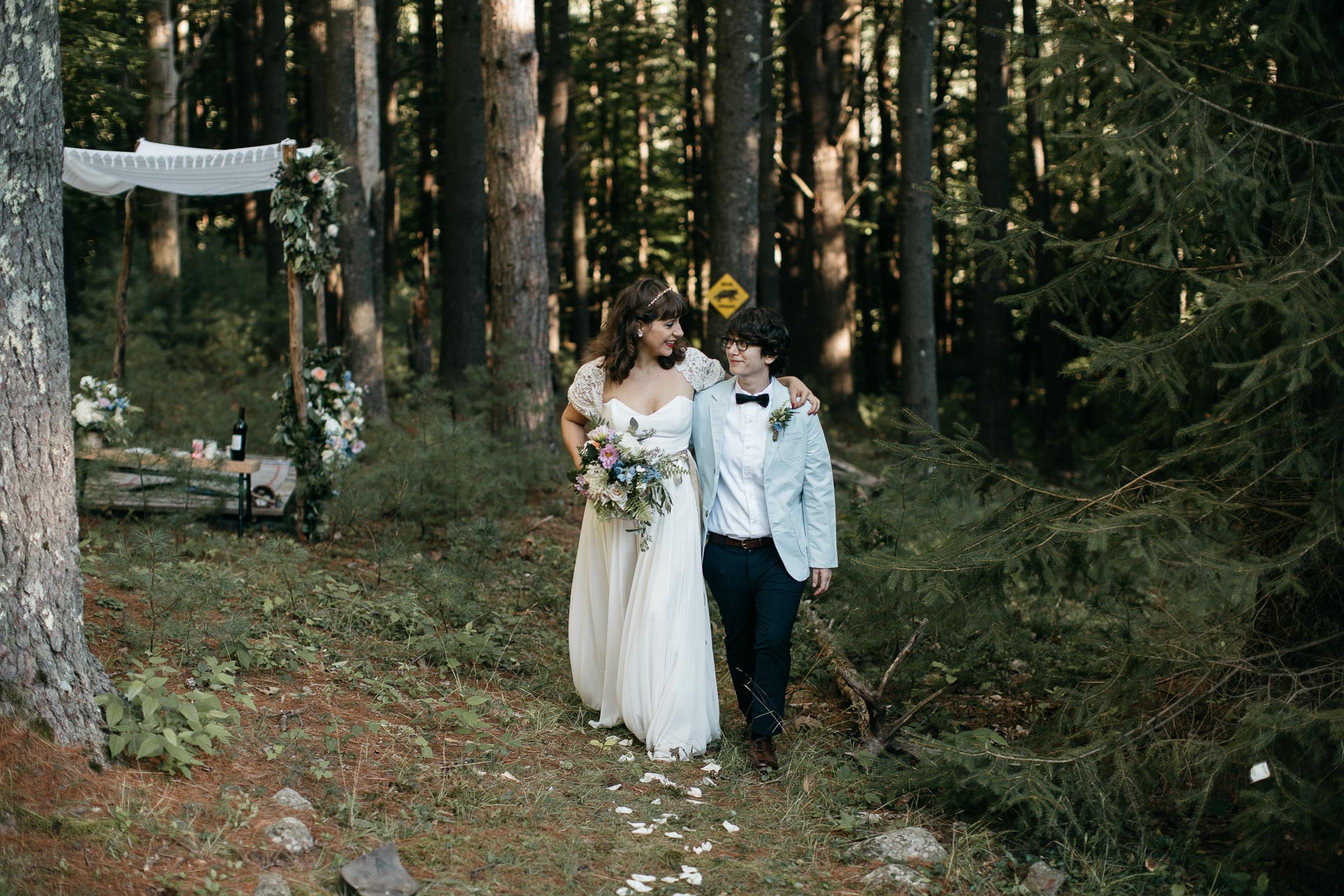 Same Sex Intimate Elopement In the Catskills Mountains by Jean-Laurent Gaudy Photography