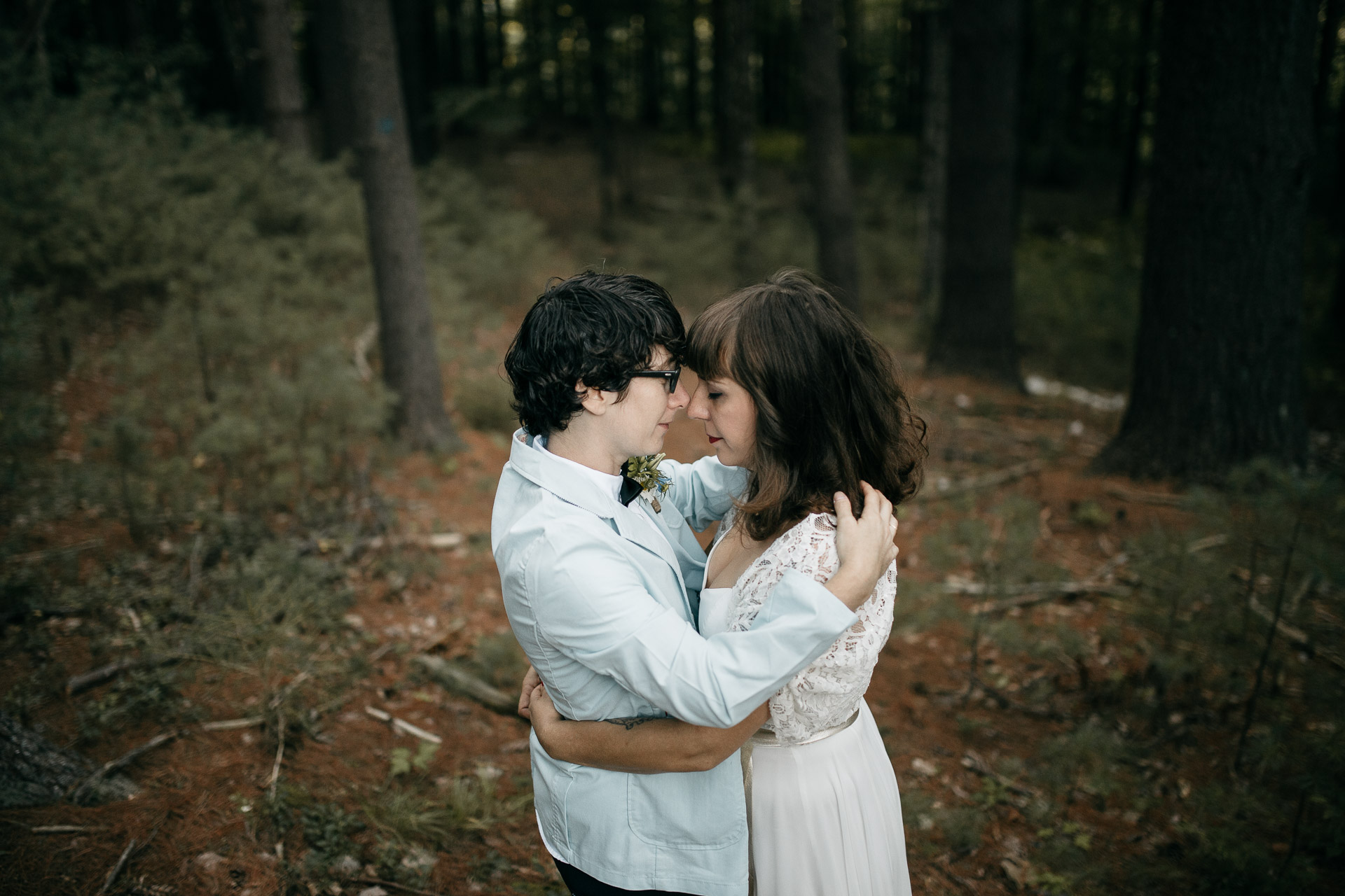 Same Sex Intimate Elopement In the Catskills Mountains by Jean-Laurent Gaudy Photography