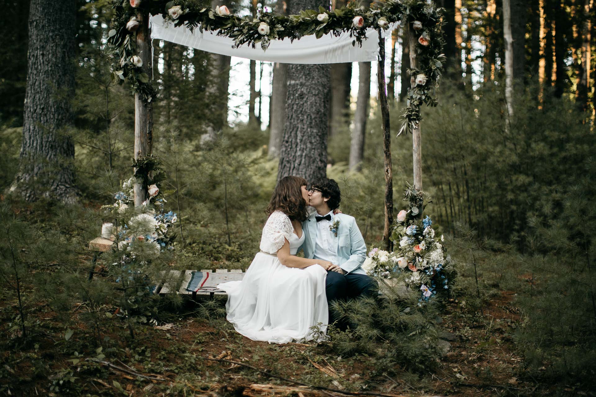 Same Sex Intimate Elopement In the Catskills Mountains by Jean-Laurent Gaudy Photography