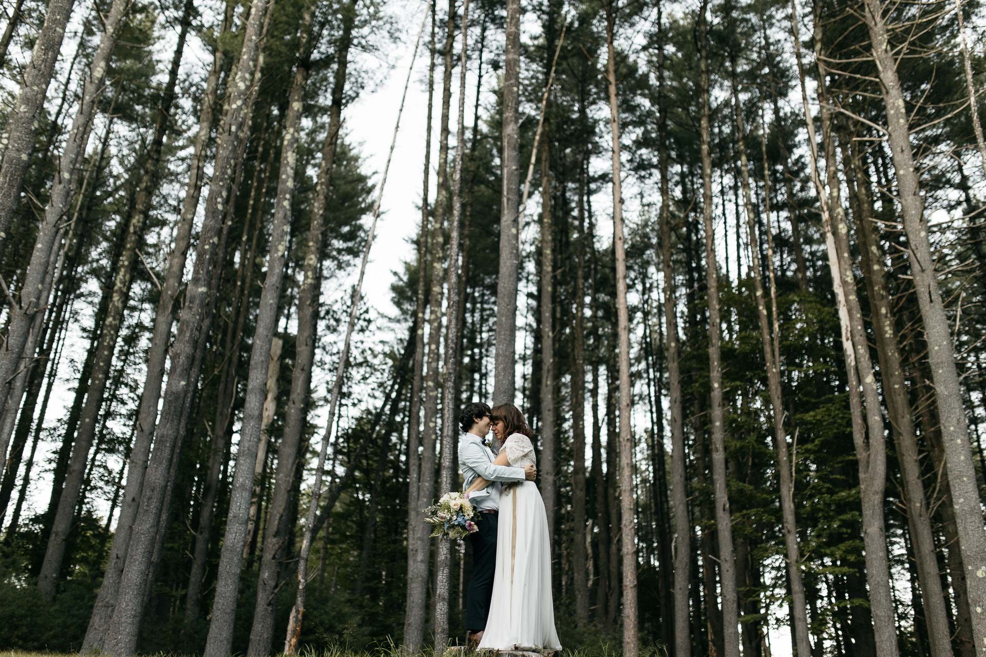Same Sex Intimate Elopement In the Catskills Mountains by Jean-Laurent Gaudy Photography