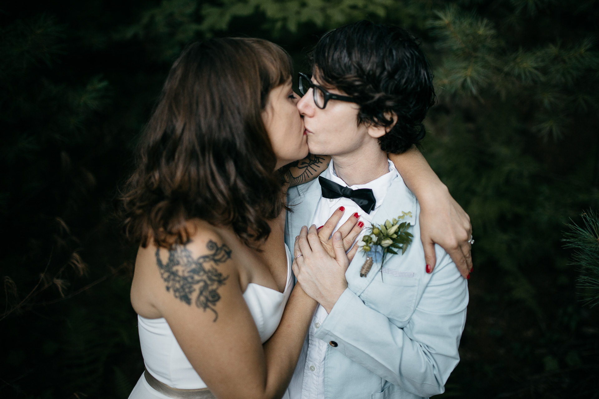 Same Sex Intimate Elopement In the Catskills Mountains by Jean-Laurent Gaudy Photography