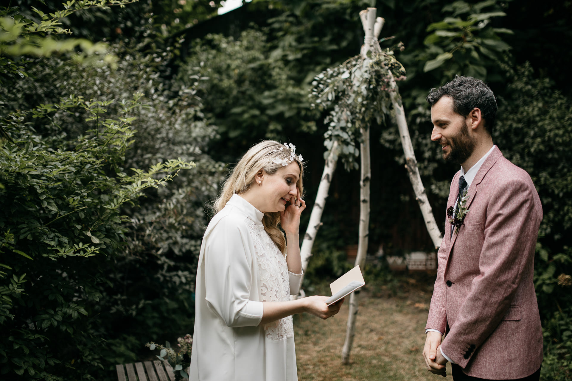 Beth & Levi's backyard Elopement in Brooklyn by Jean-Laurent Gaudy