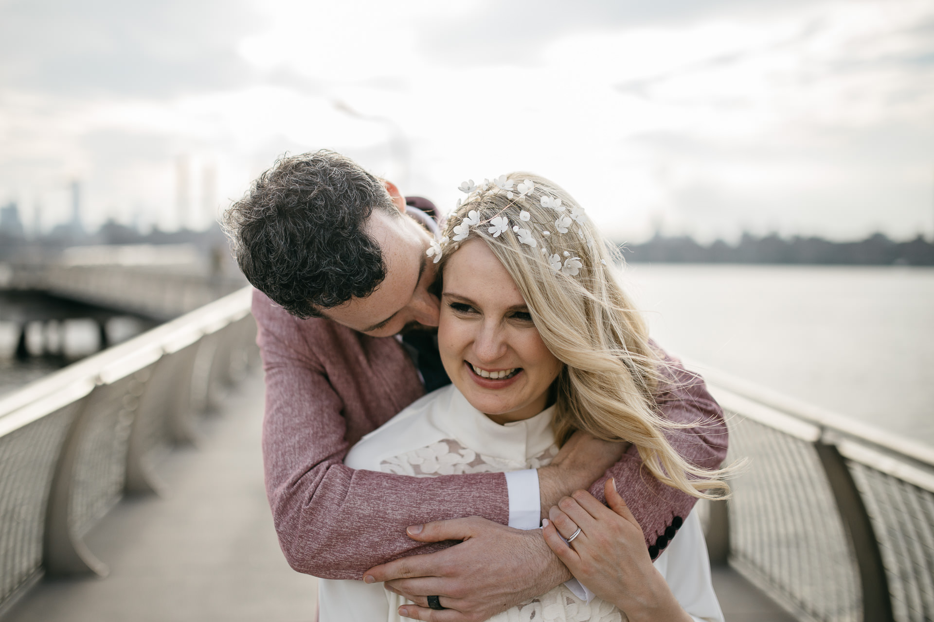 Beth & Levi's backyard Elopement in Brooklyn by Jean-Laurent Gaudy