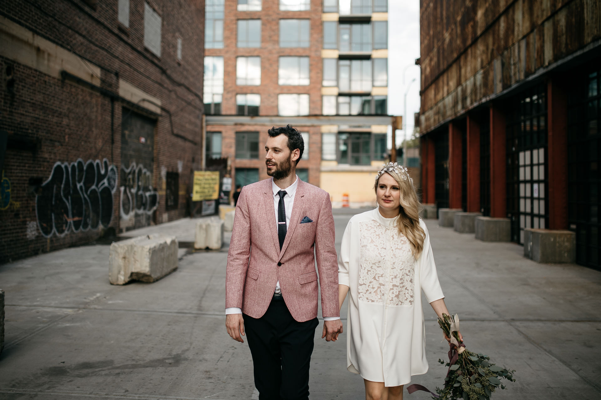 Beth & Levi's backyard Elopement in Brooklyn by Jean-Laurent Gaudy