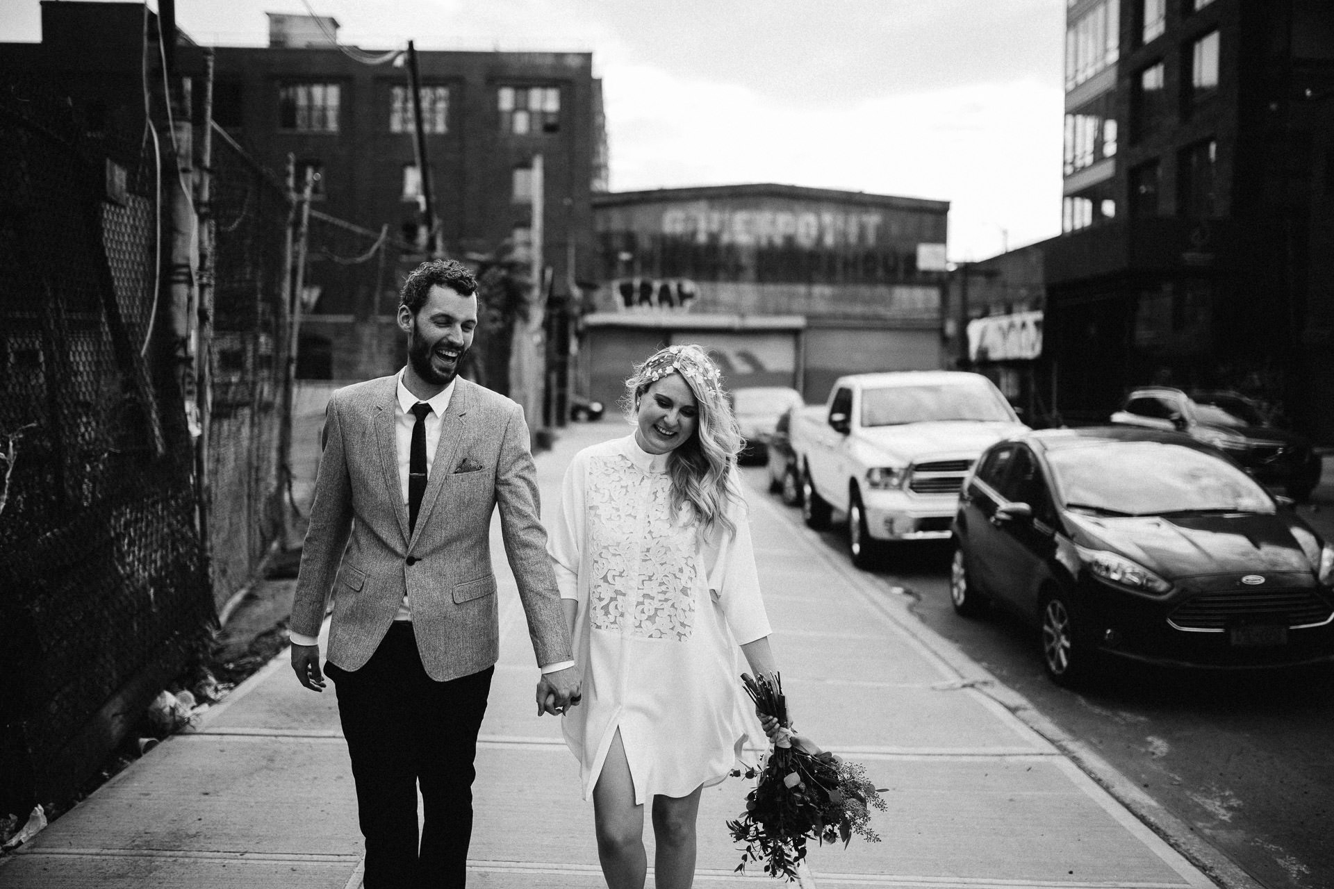 Beth & Levi's backyard Elopement in Brooklyn by Jean-Laurent Gaudy