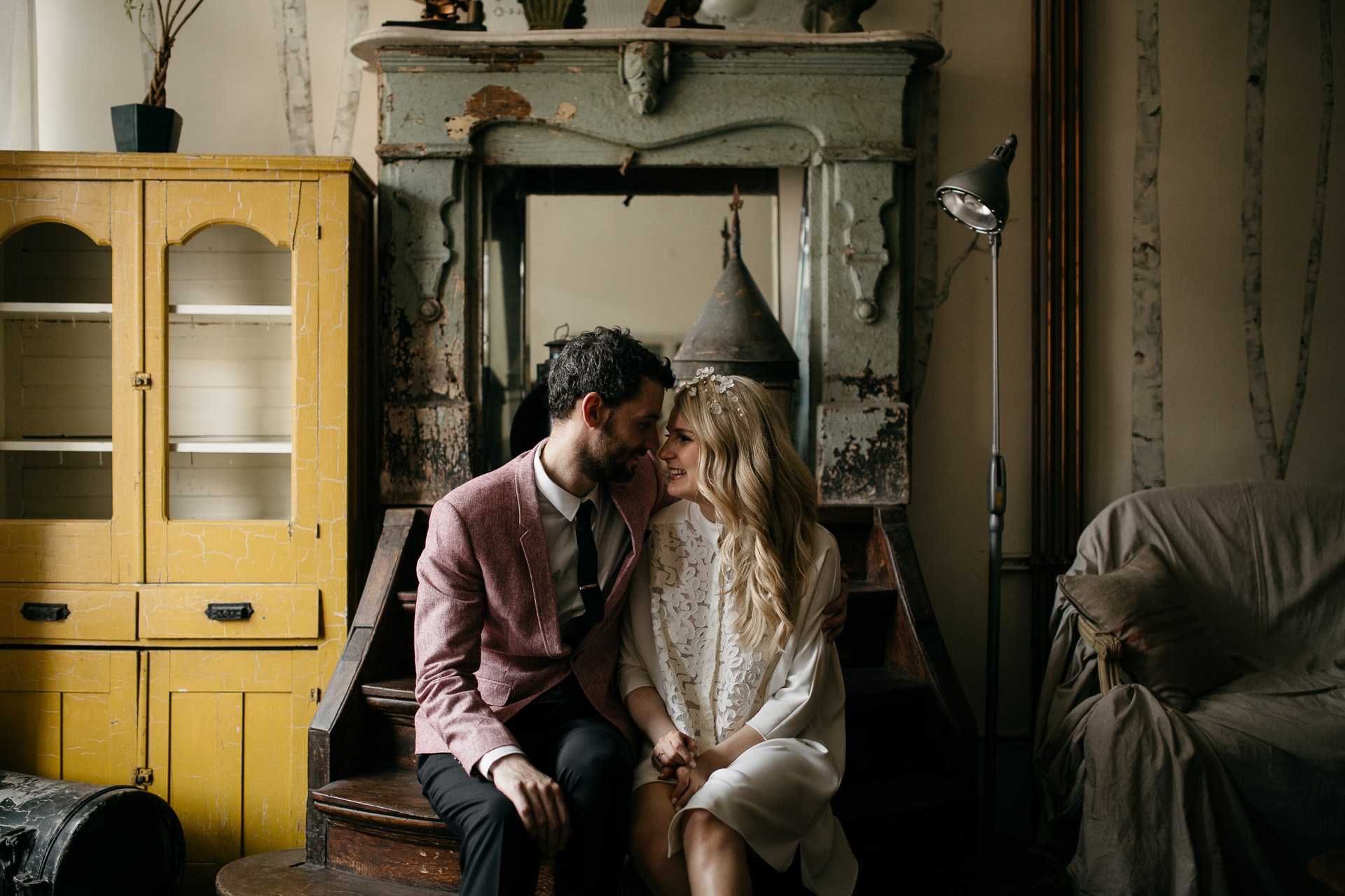 Beth & Levi's backyard Elopement in Brooklyn by Jean-Laurent Gaudy