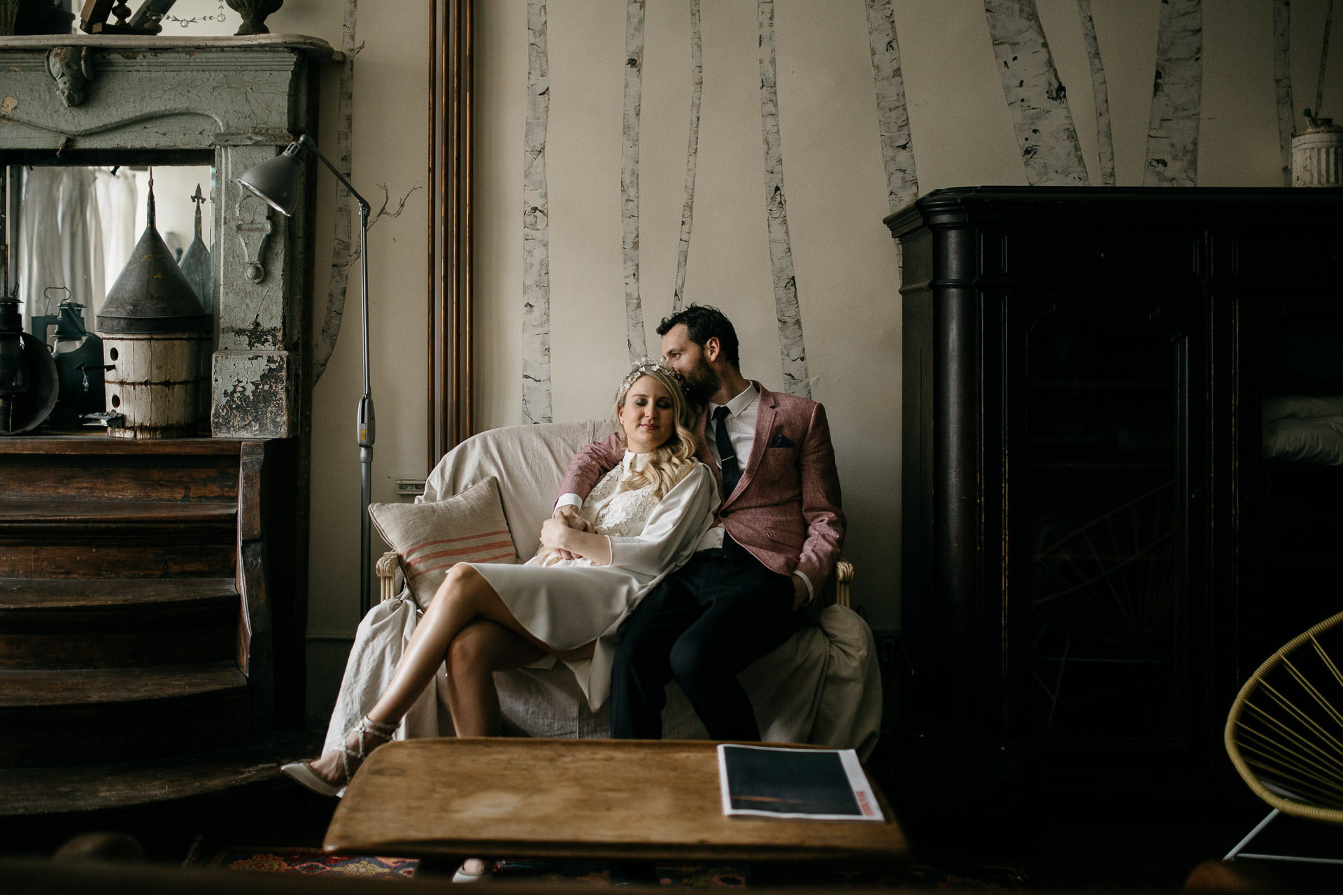 Beth & Levi's backyard Elopement in Brooklyn by Jean-Laurent Gaudy