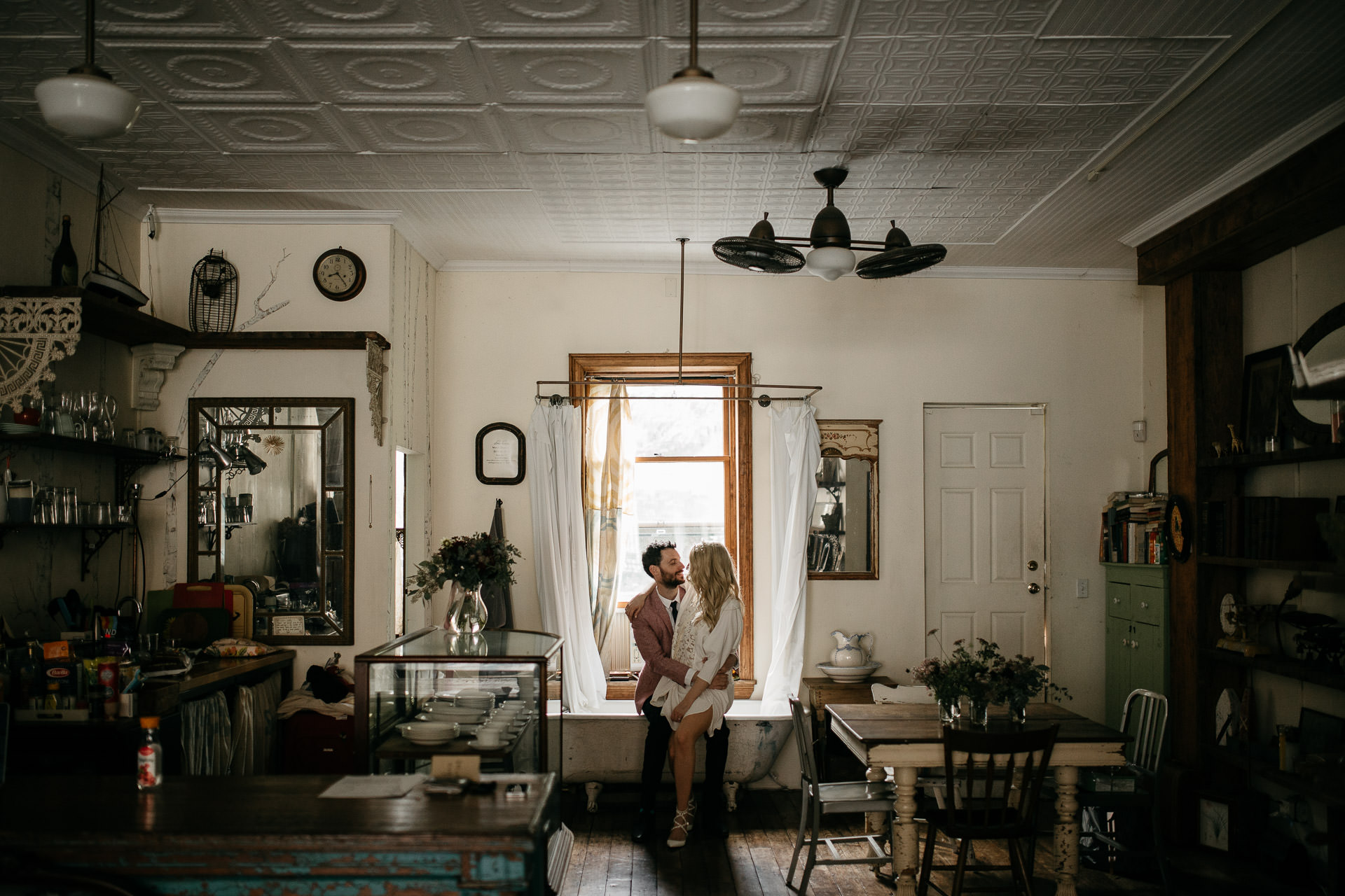 Beth & Levi's backyard Elopement in Brooklyn by Jean-Laurent Gaudy