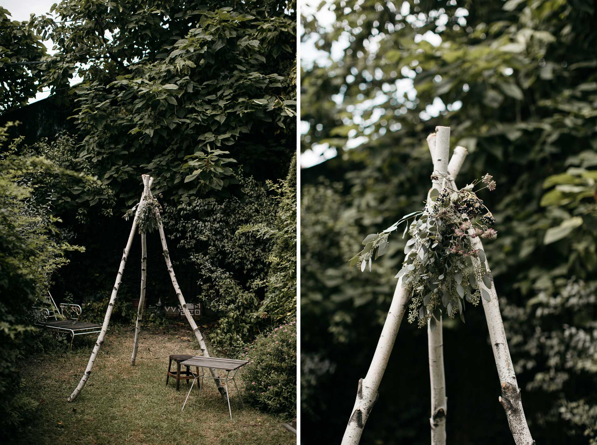 Beth & Levi's backyard Elopement in Brooklyn by Jean-Laurent Gaudy