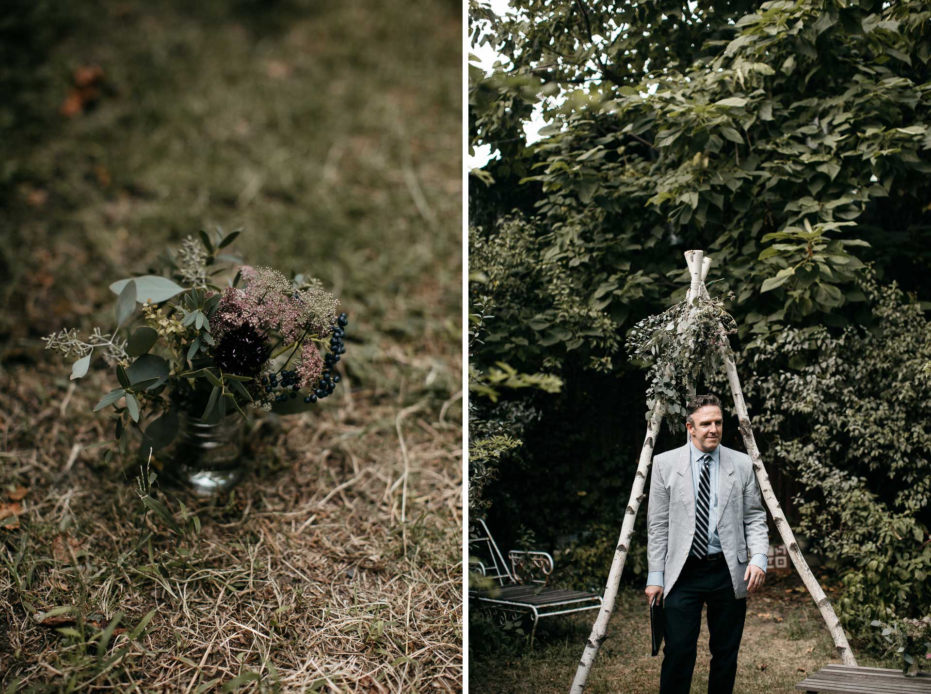 Beth & Levi's backyard Elopement in Brooklyn by Jean-Laurent Gaudy