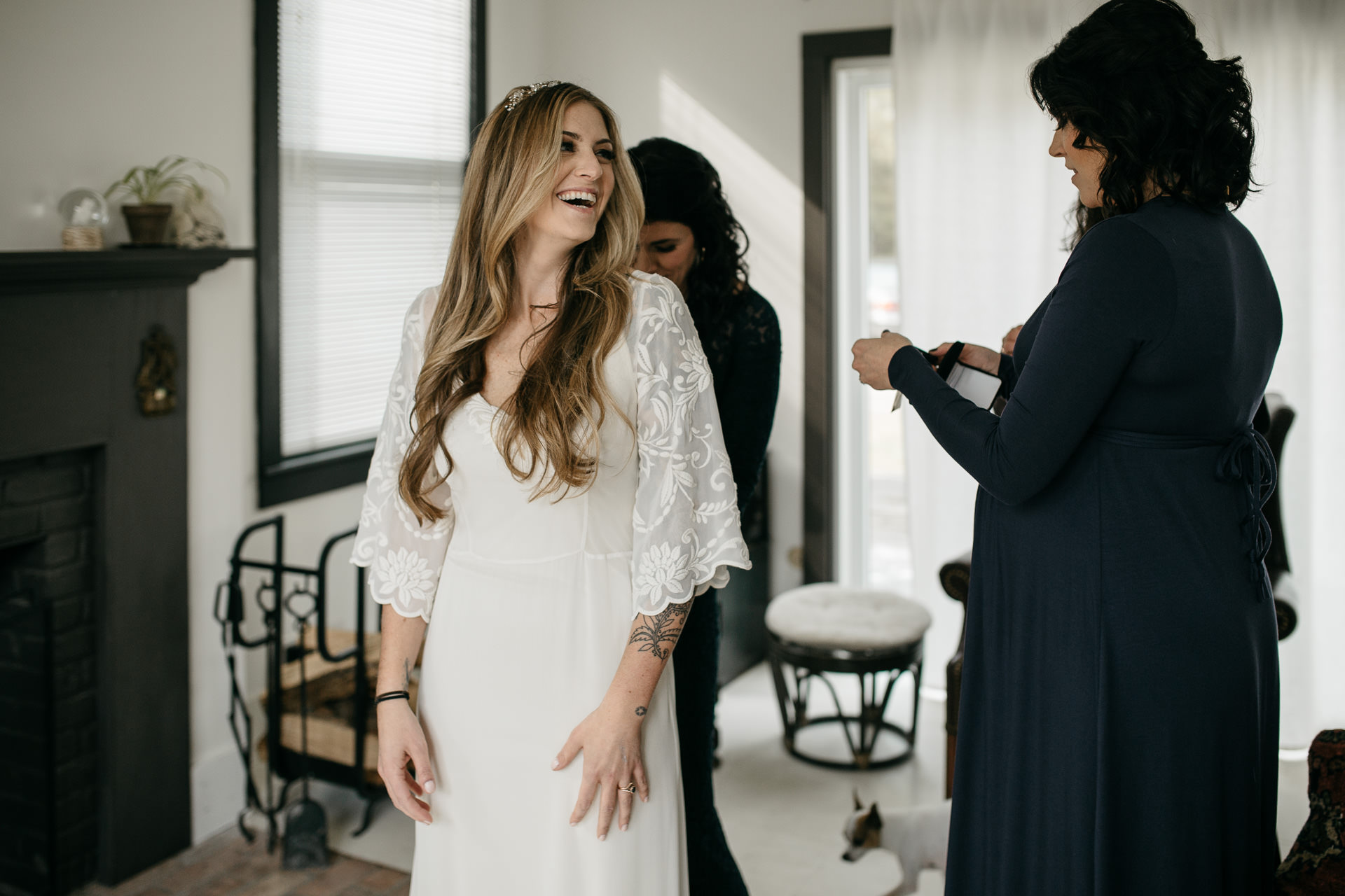 Robyn & Jim Catskills Fall Wedding at Foxfire Mountain House by Jean-Laurent Gaudy Photography