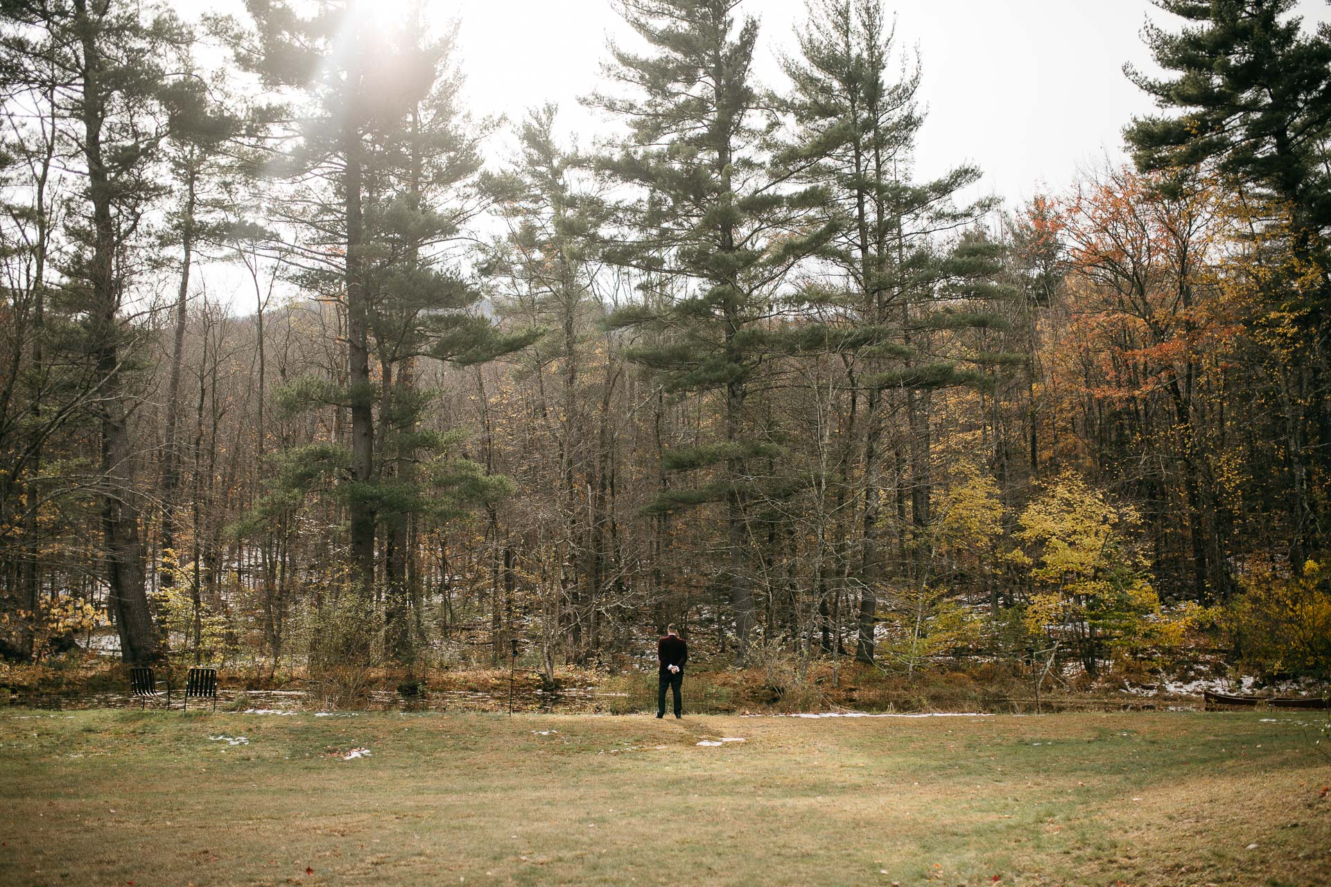 Robyn & Jim Catskills Fall Wedding at Foxfire Mountain House by Jean-Laurent Gaudy Photography