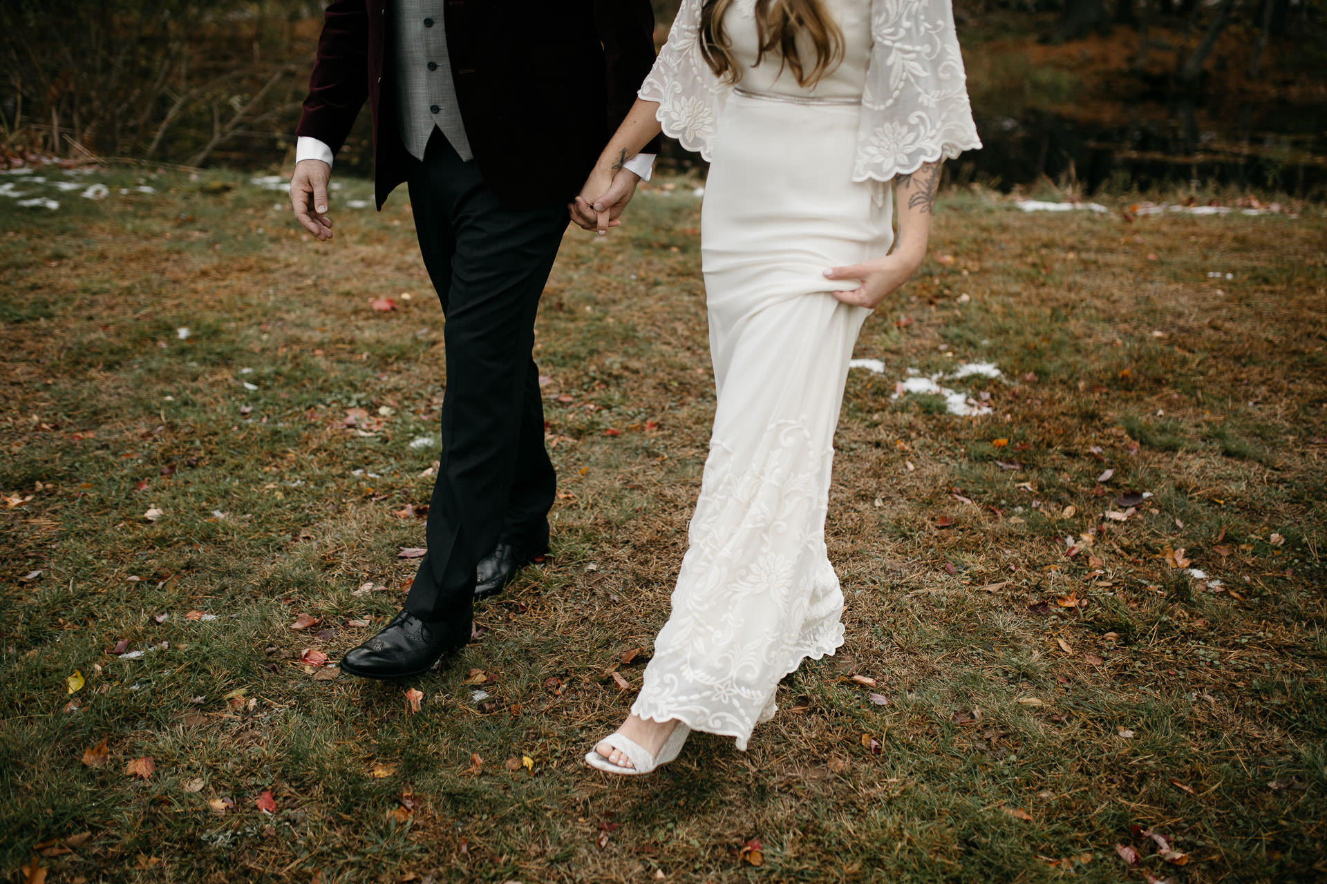Robyn & Jim Catskills Fall Wedding at Foxfire Mountain House by Jean-Laurent Gaudy Photography