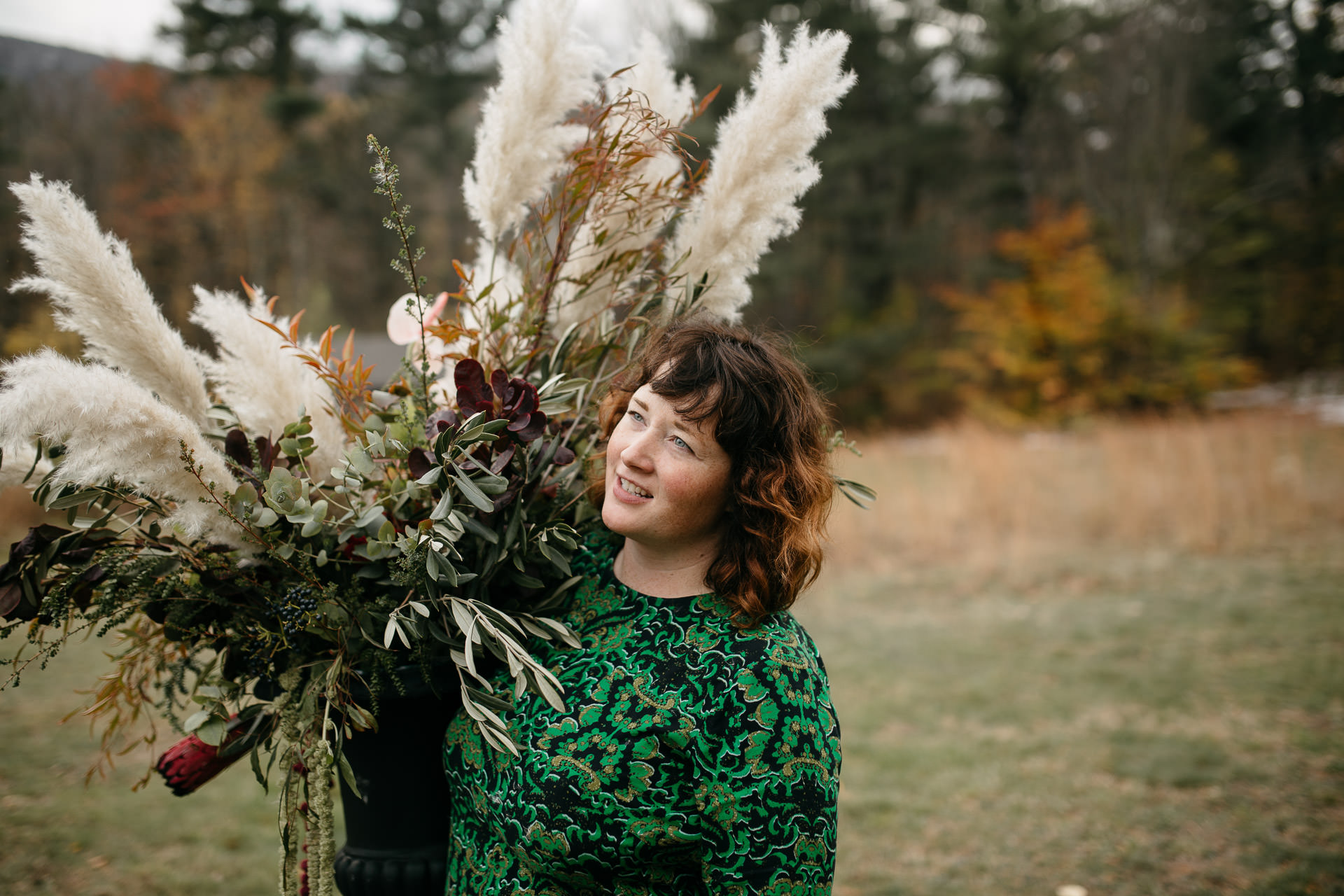 Robyn & Jim Catskills Fall Wedding at Foxfire Mountain House by Jean-Laurent Gaudy Photography
