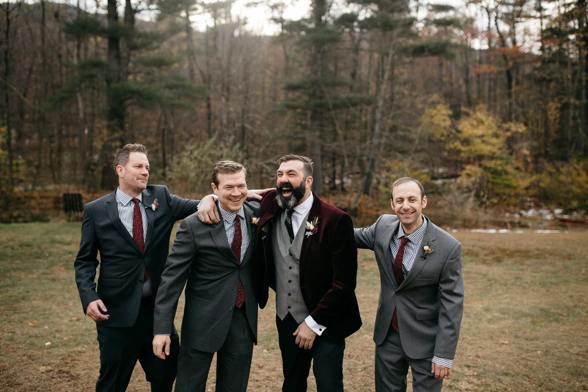 Robyn & Jim Catskills Fall Wedding at Foxfire Mountain House by Jean-Laurent Gaudy Photography