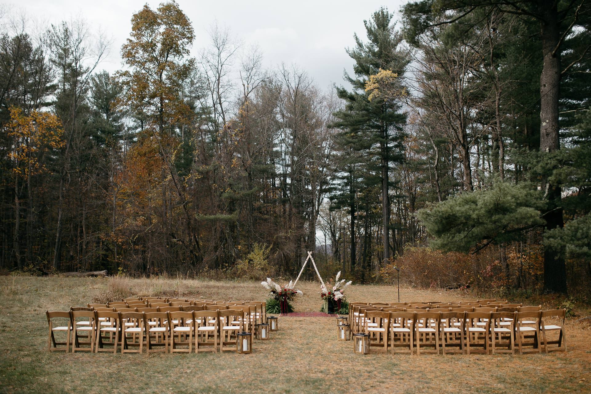 Robyn & Jim Catskills Fall Wedding at Foxfire Mountain House by Jean-Laurent Gaudy Photography
