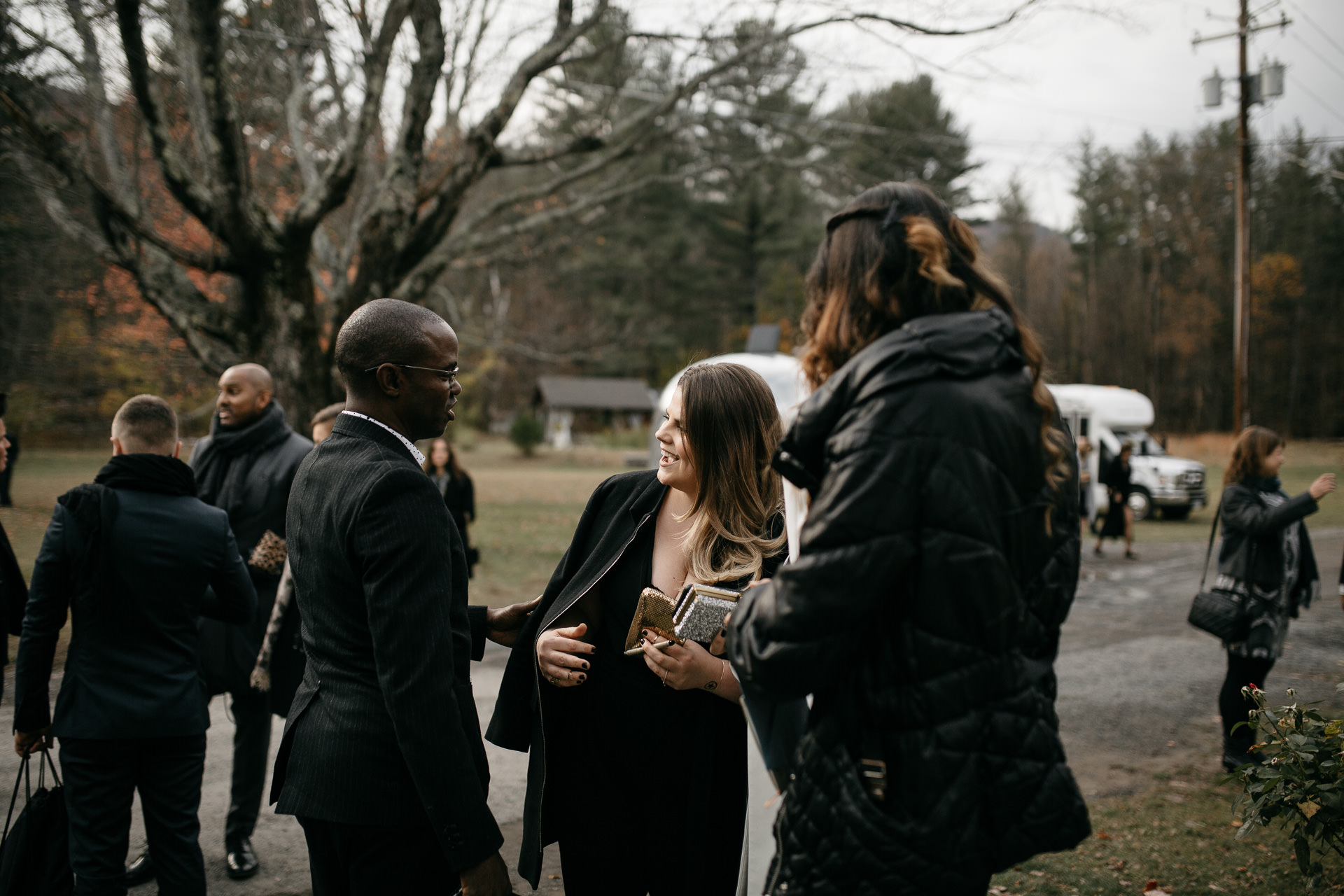 Robyn & Jim Catskills Fall Wedding at Foxfire Mountain House by Jean-Laurent Gaudy Photography