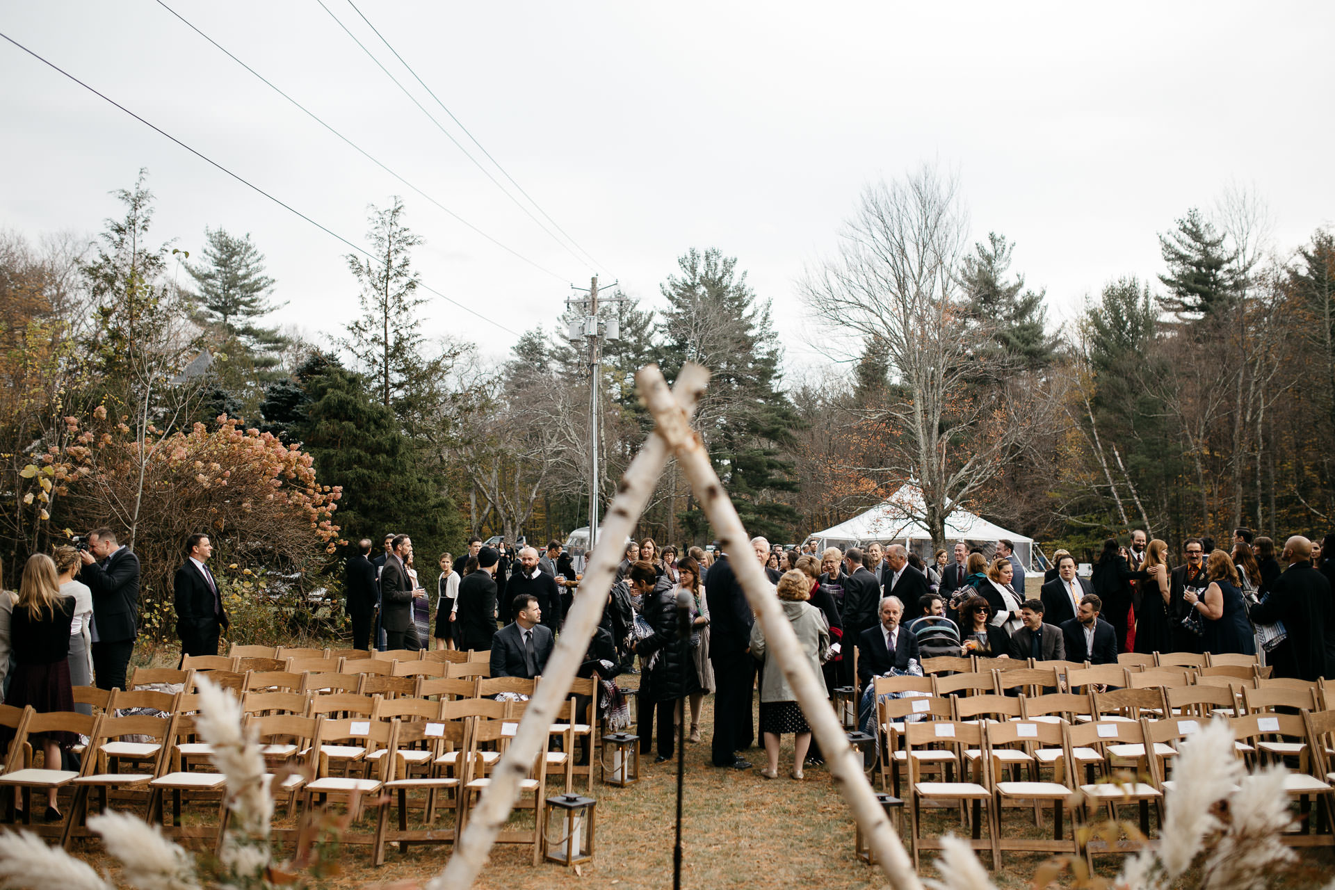 Robyn & Jim Catskills Fall Wedding at Foxfire Mountain House by Jean-Laurent Gaudy Photography