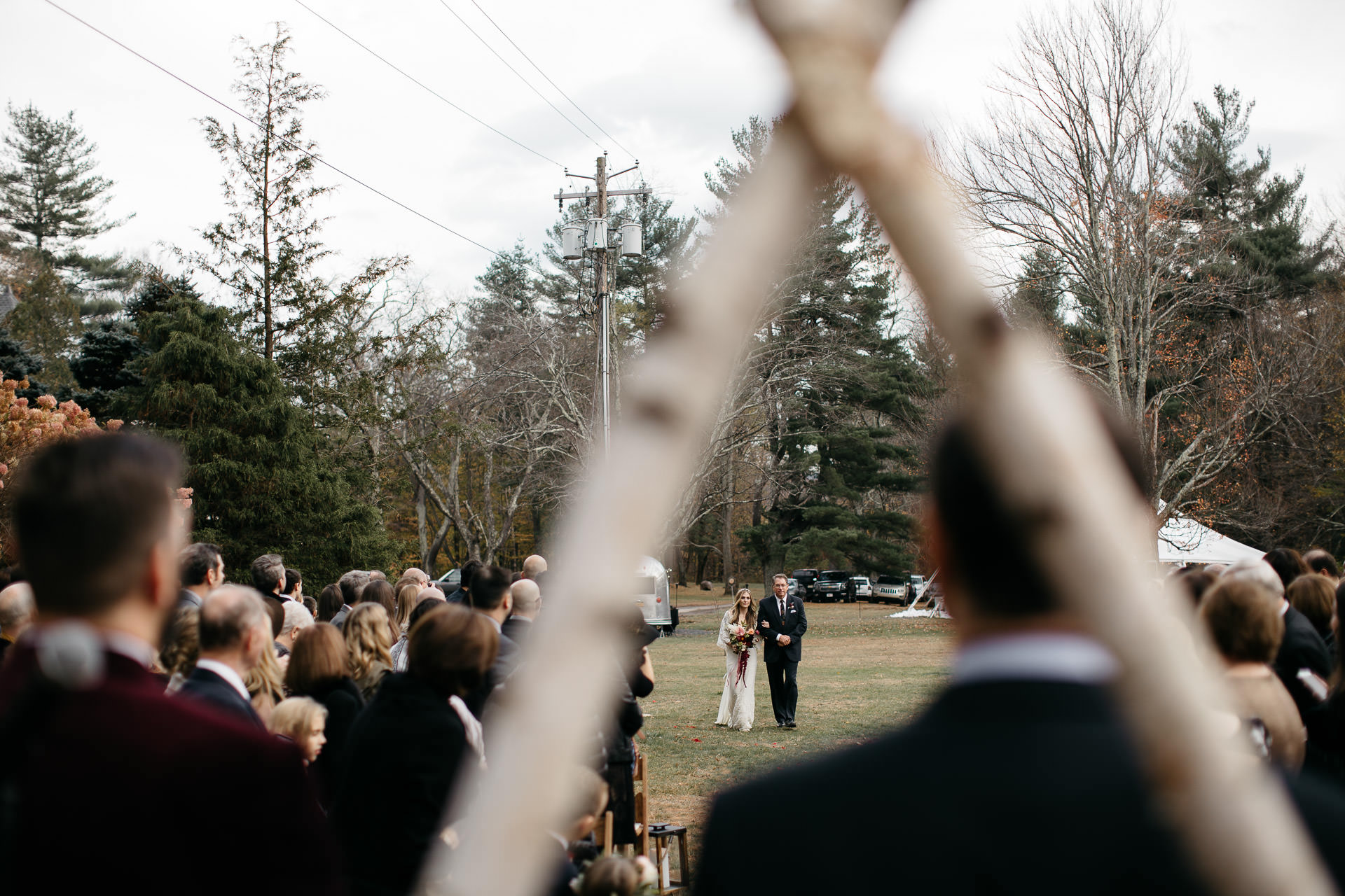 Robyn & Jim Catskills Fall Wedding at Foxfire Mountain House by Jean-Laurent Gaudy Photography