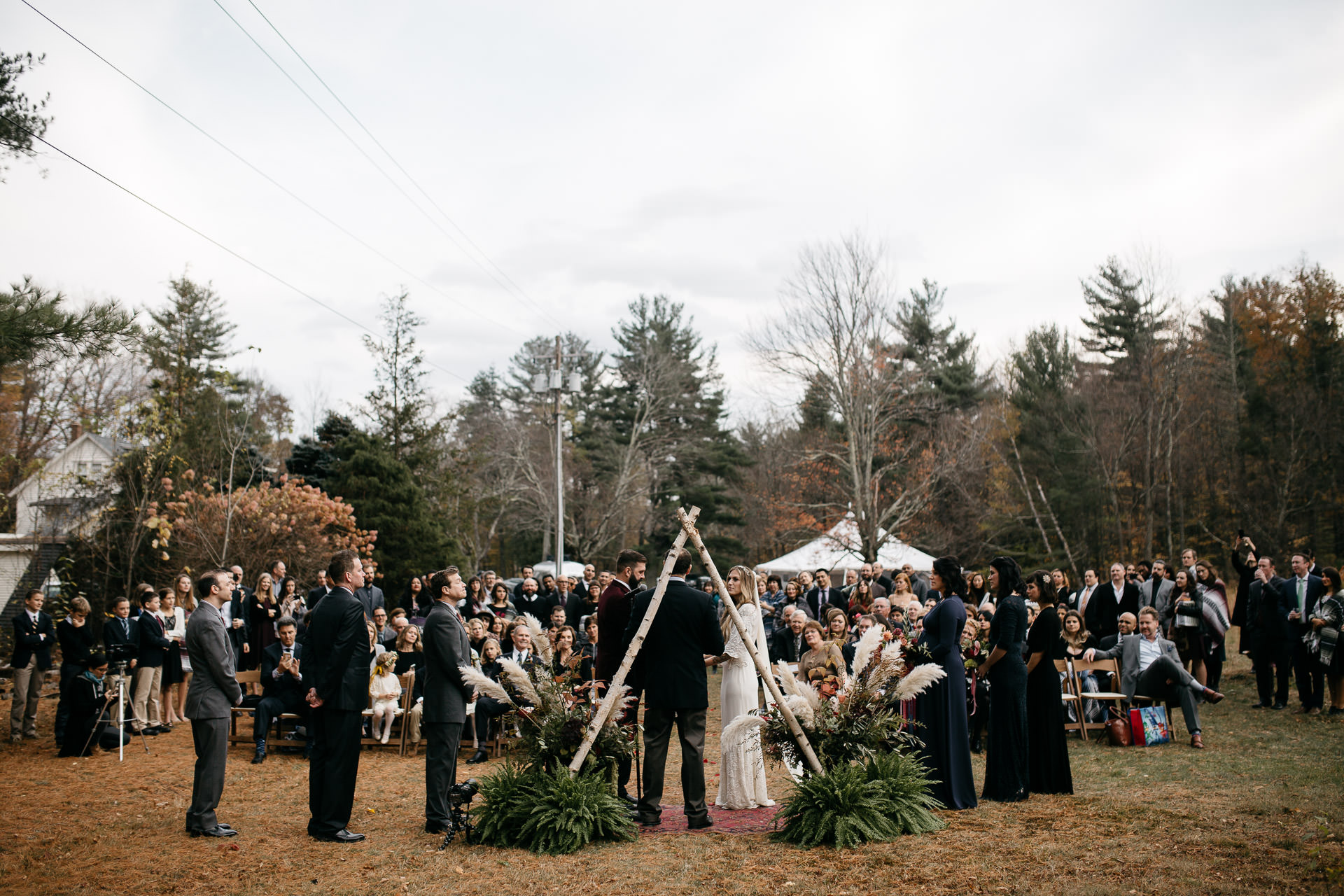 Robyn & Jim Catskills Fall Wedding at Foxfire Mountain House by Jean-Laurent Gaudy Photography