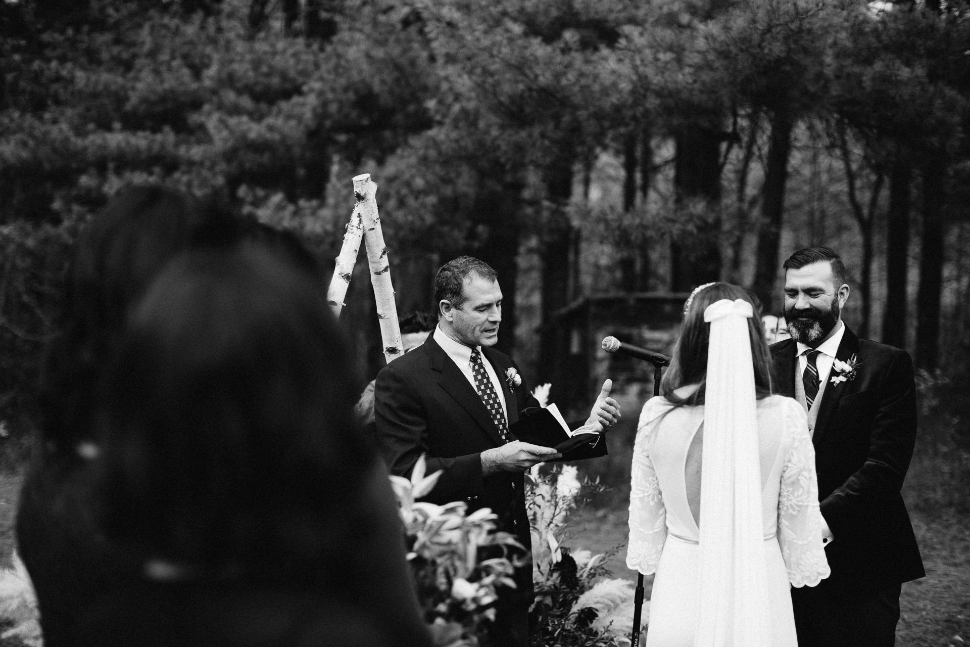 Robyn & Jim Catskills Fall Wedding at Foxfire Mountain House by Jean-Laurent Gaudy Photography