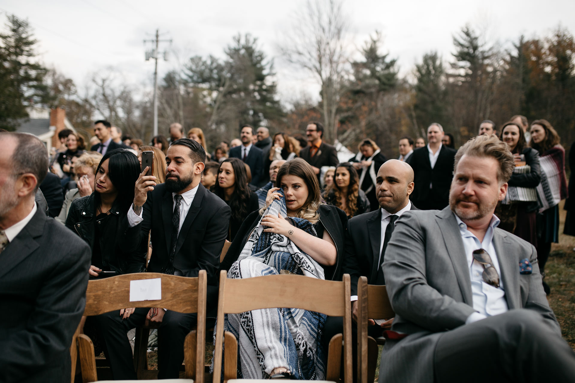 Robyn & Jim Catskills Fall Wedding at Foxfire Mountain House by Jean-Laurent Gaudy Photography