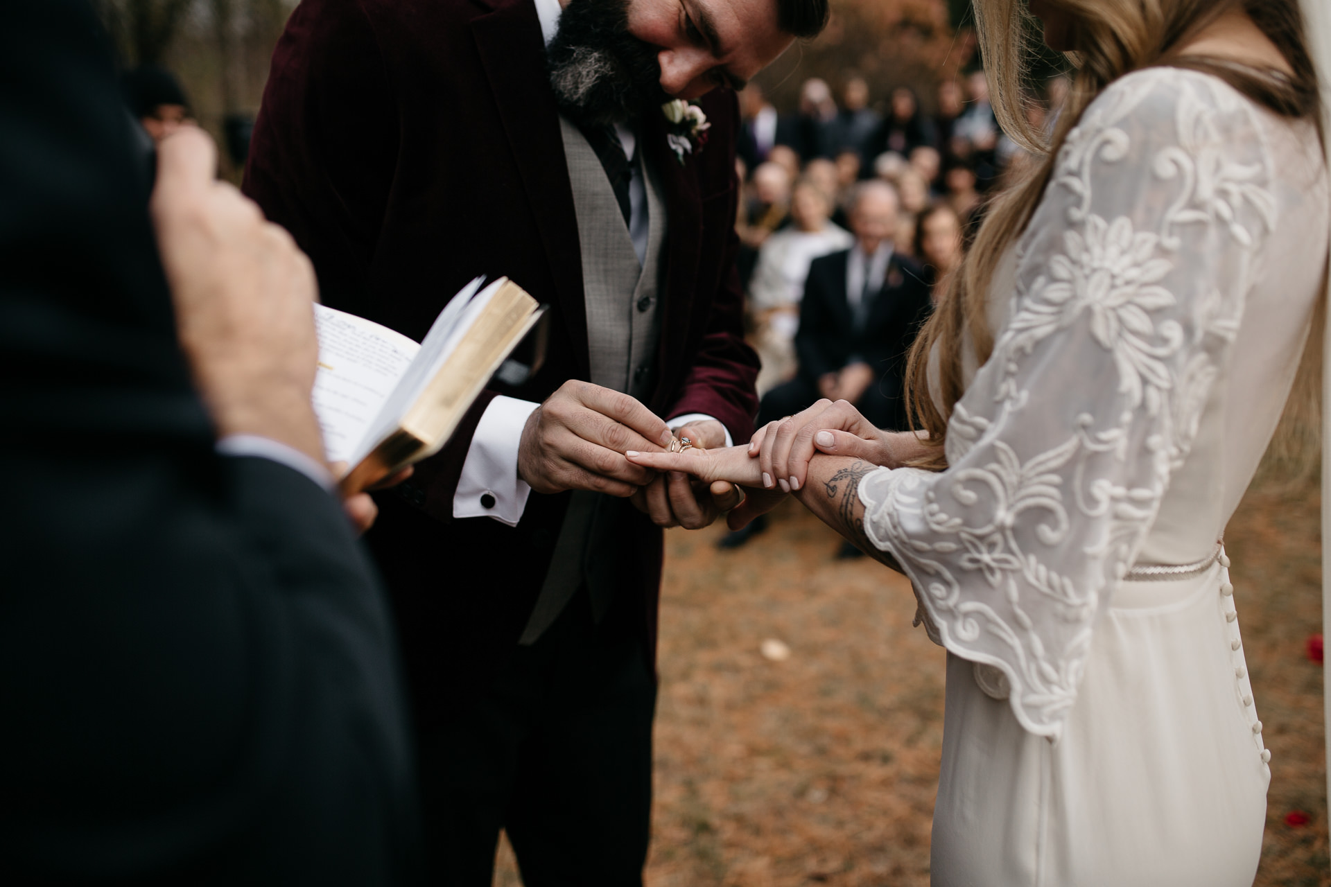 Robyn & Jim Catskills Fall Wedding at Foxfire Mountain House by Jean-Laurent Gaudy Photography
