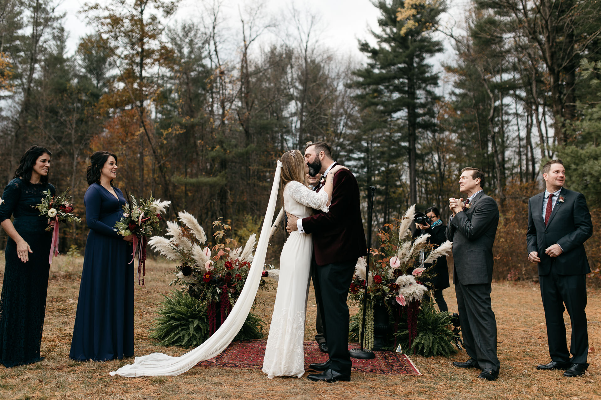 Robyn & Jim Catskills Fall Wedding at Foxfire Mountain House by Jean-Laurent Gaudy Photography