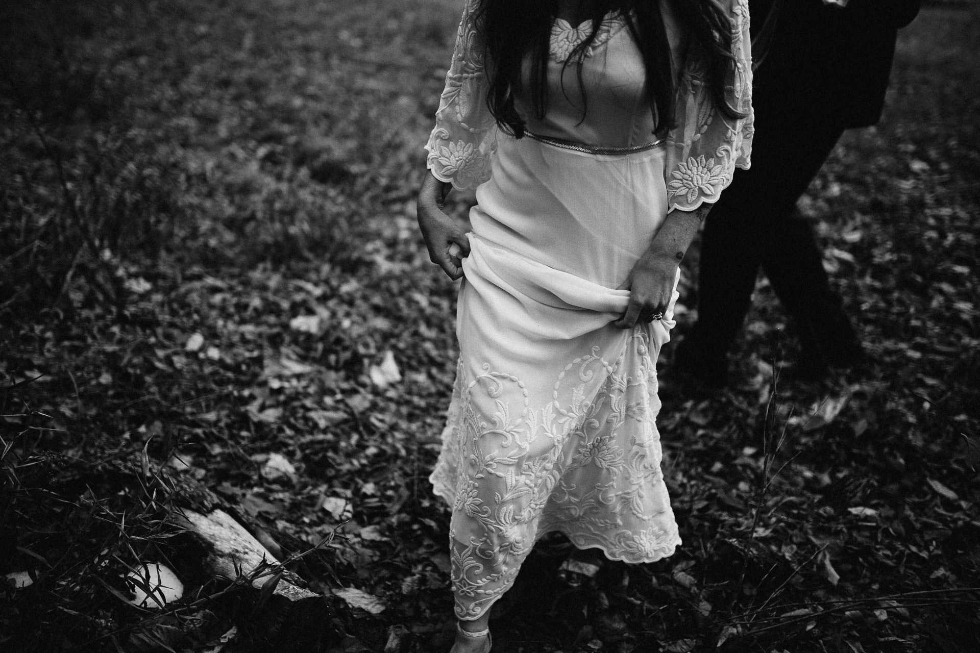 Robyn & Jim Catskills Fall Wedding at Foxfire Mountain House by Jean-Laurent Gaudy Photography