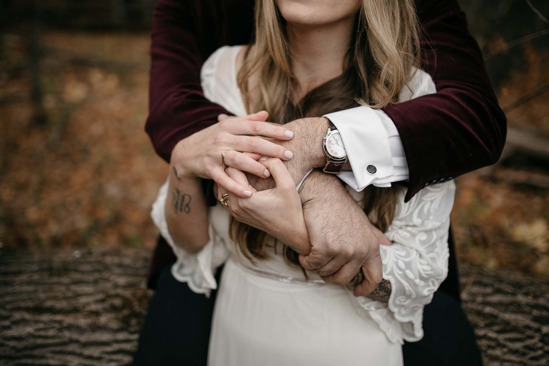 Robyn & Jim Catskills Fall Wedding at Foxfire Mountain House by Jean-Laurent Gaudy Photography