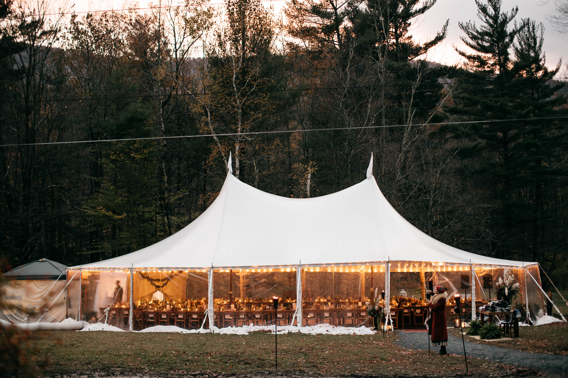 Robyn & Jim Catskills Fall Wedding at Foxfire Mountain House by Jean-Laurent Gaudy Photography