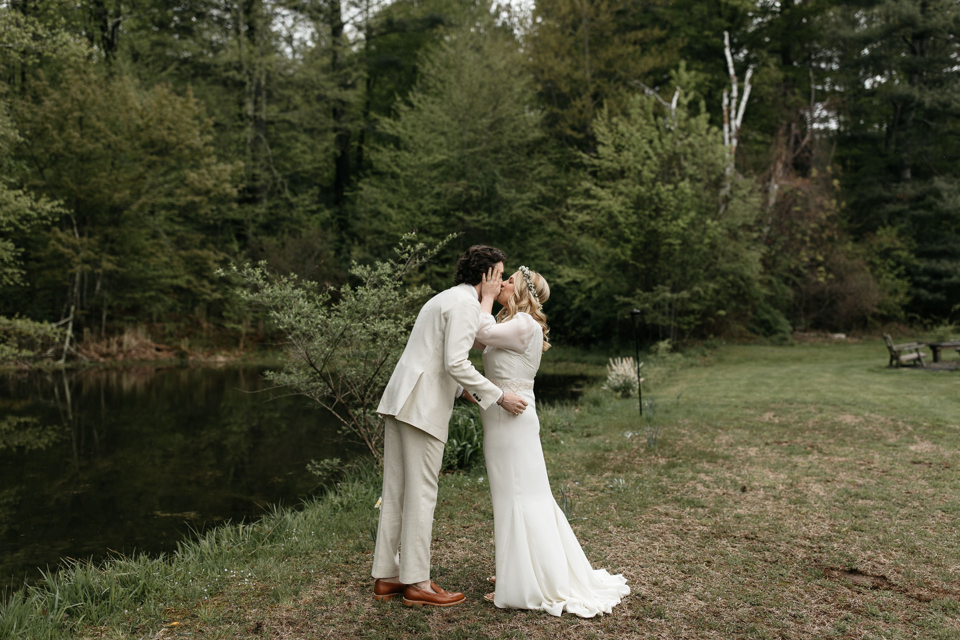 Boho Catskills Wedding at Foxfire Mountain House, NY by Jean-Laurent Gaudy Photography